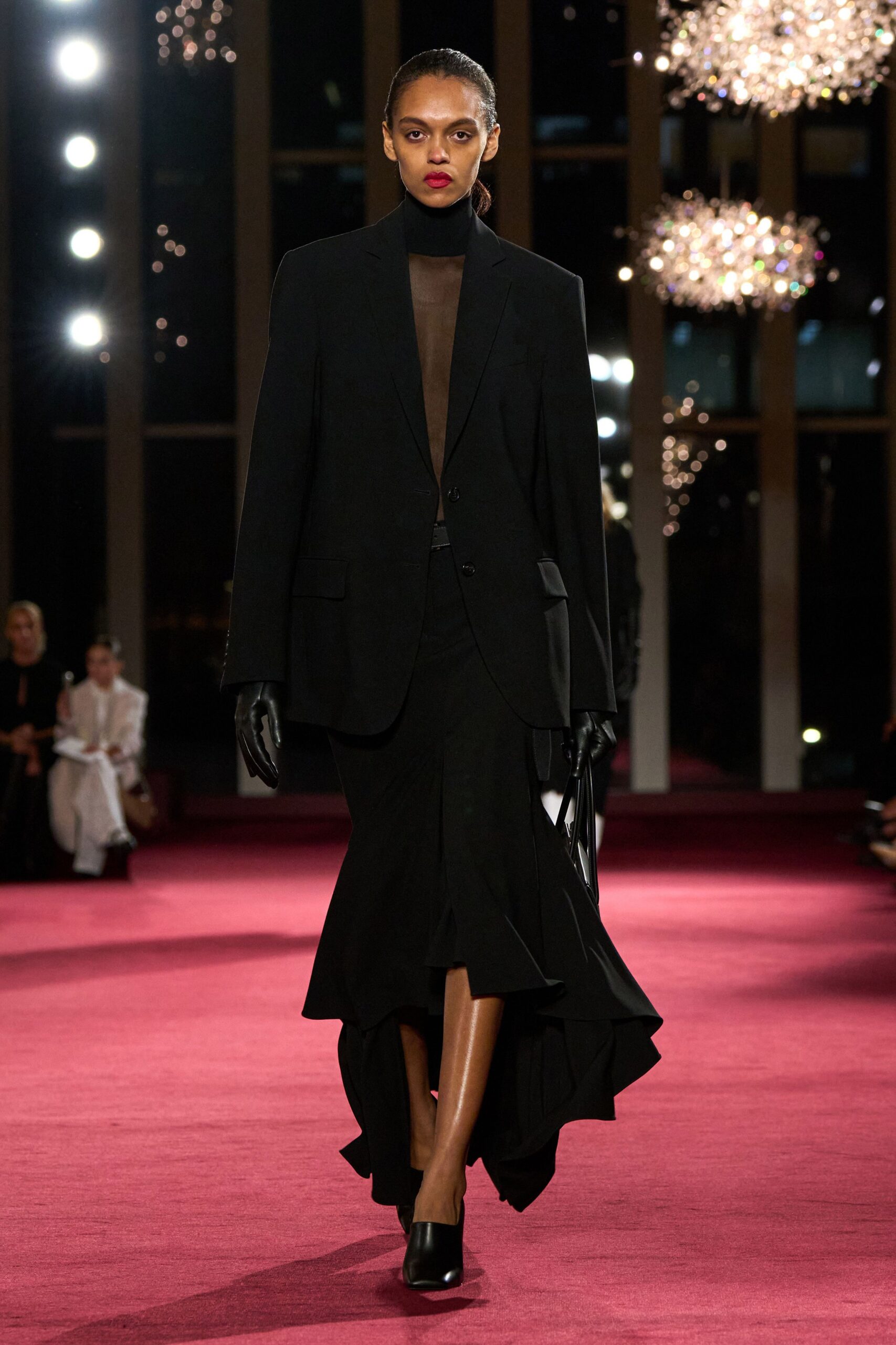 black leather shiny shoes