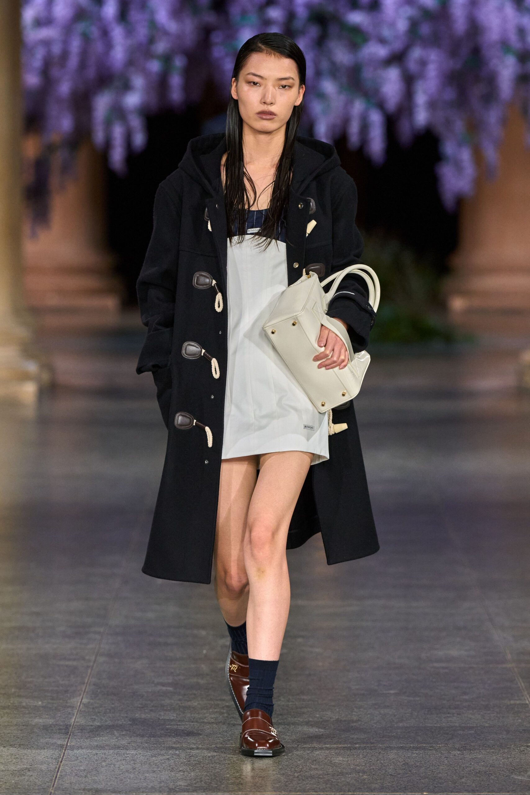white leather structured bag