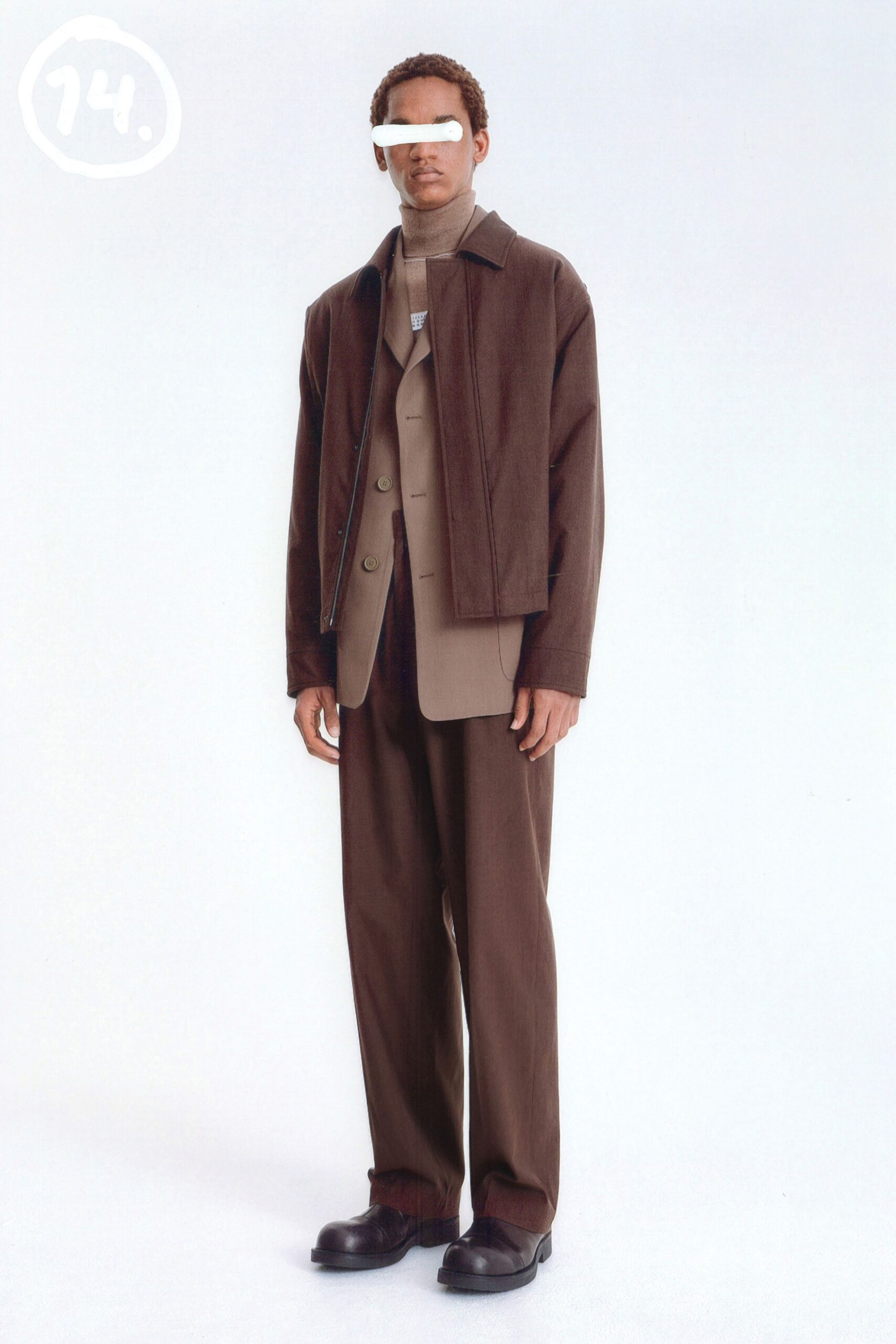 brown cotton relaxed wide-leg pants