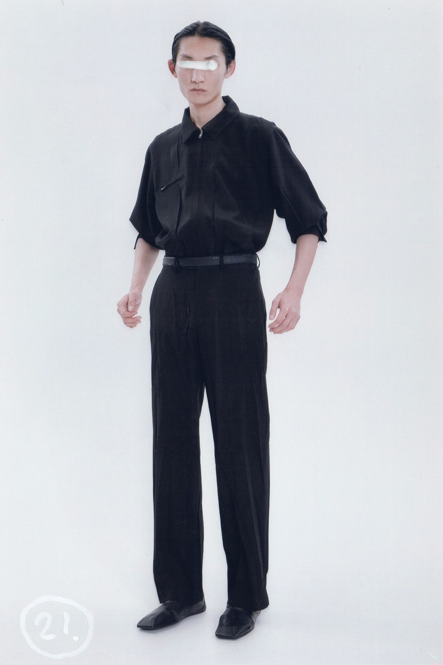 black relaxed shirt and pants