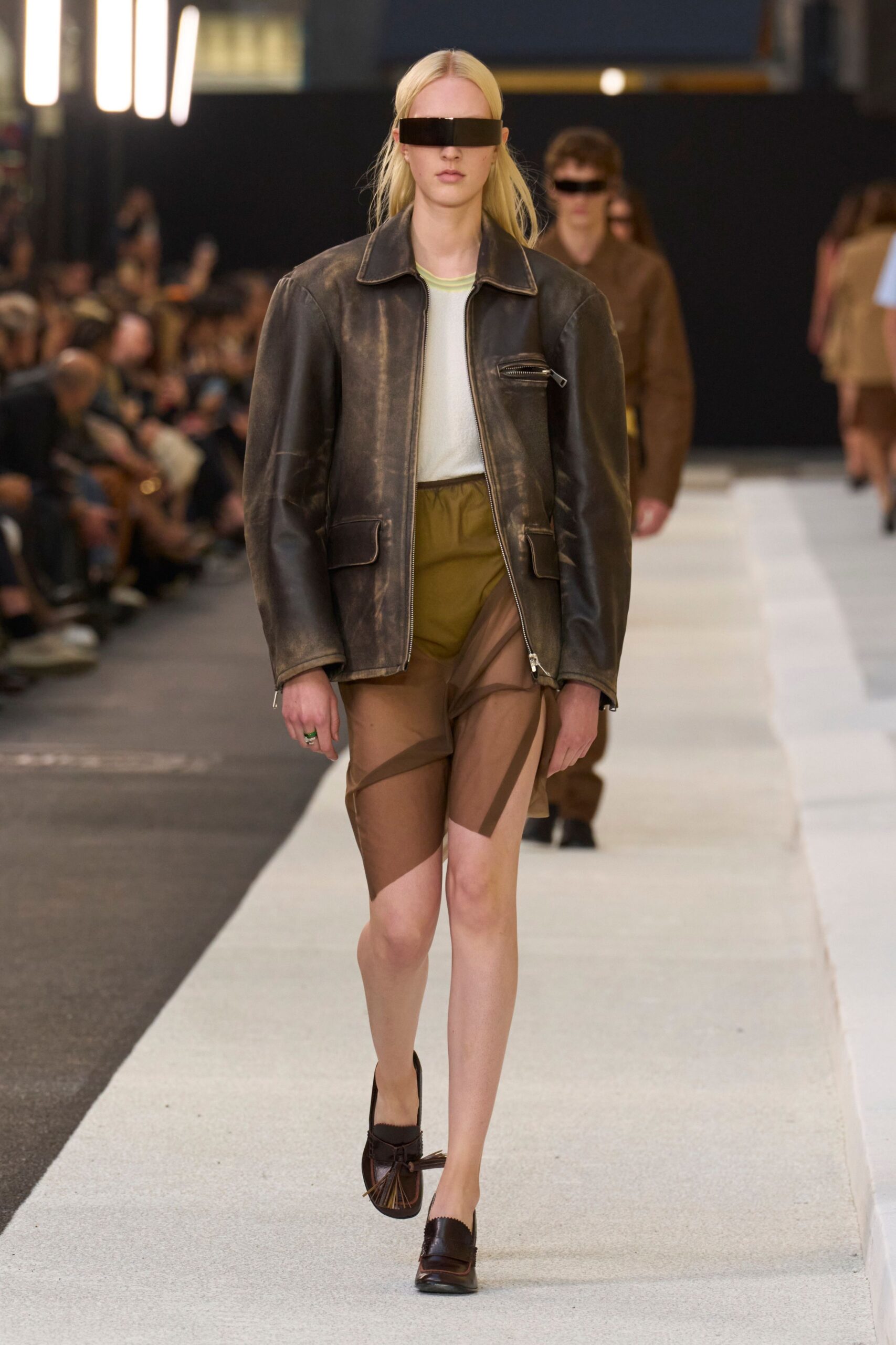 brown cotton asymmetric fitted skirt