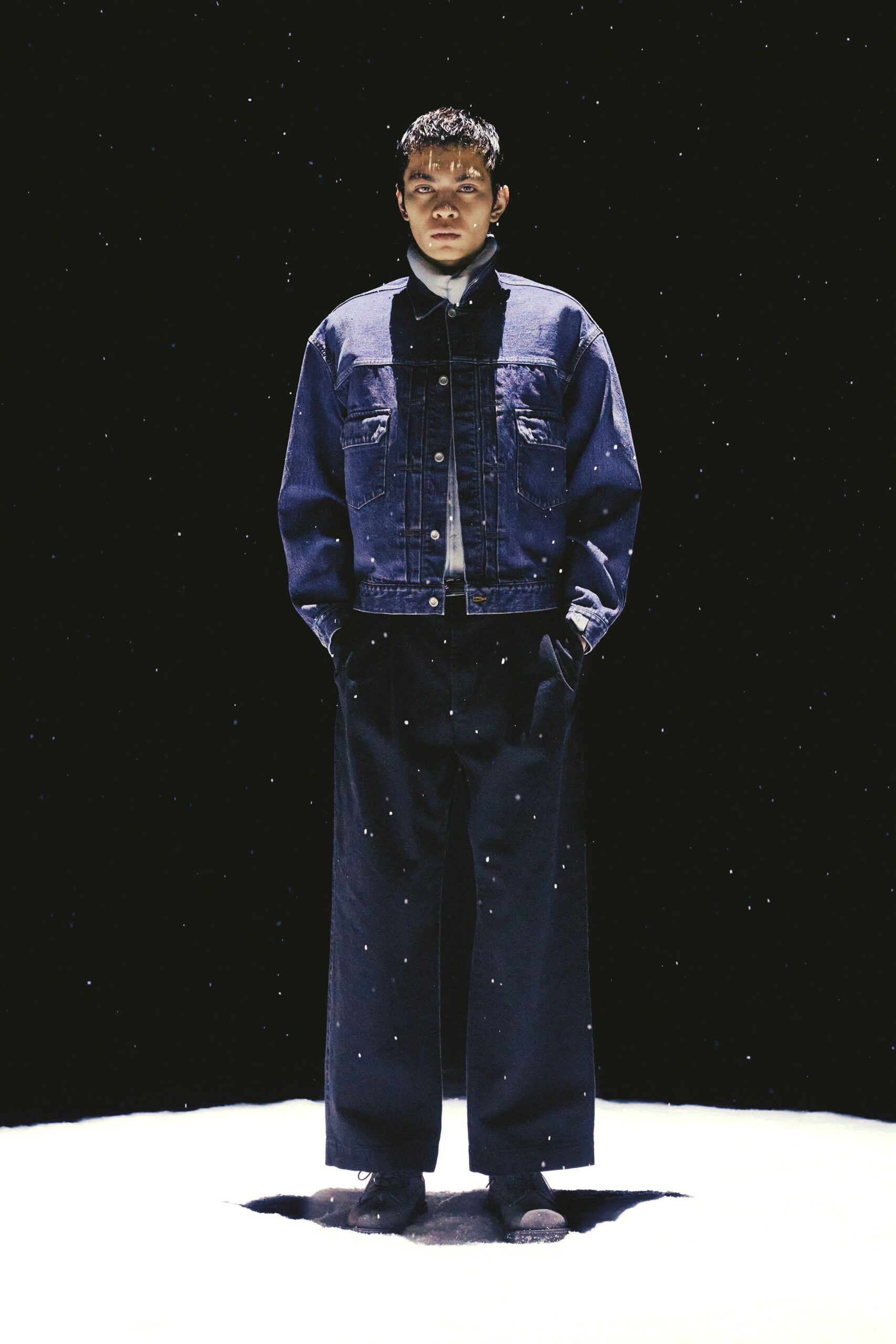 relaxed denim jacket and pants