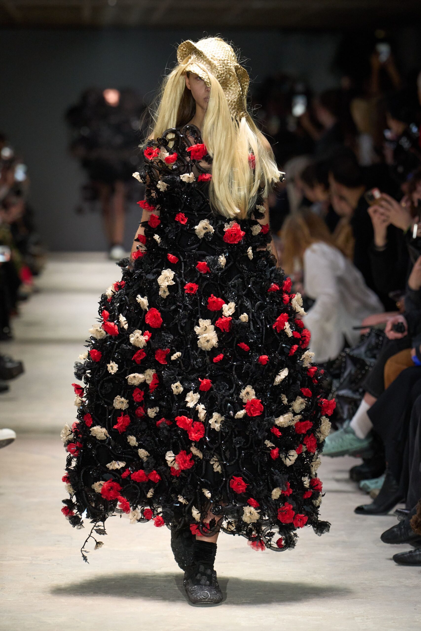 floral maxi dress with hat