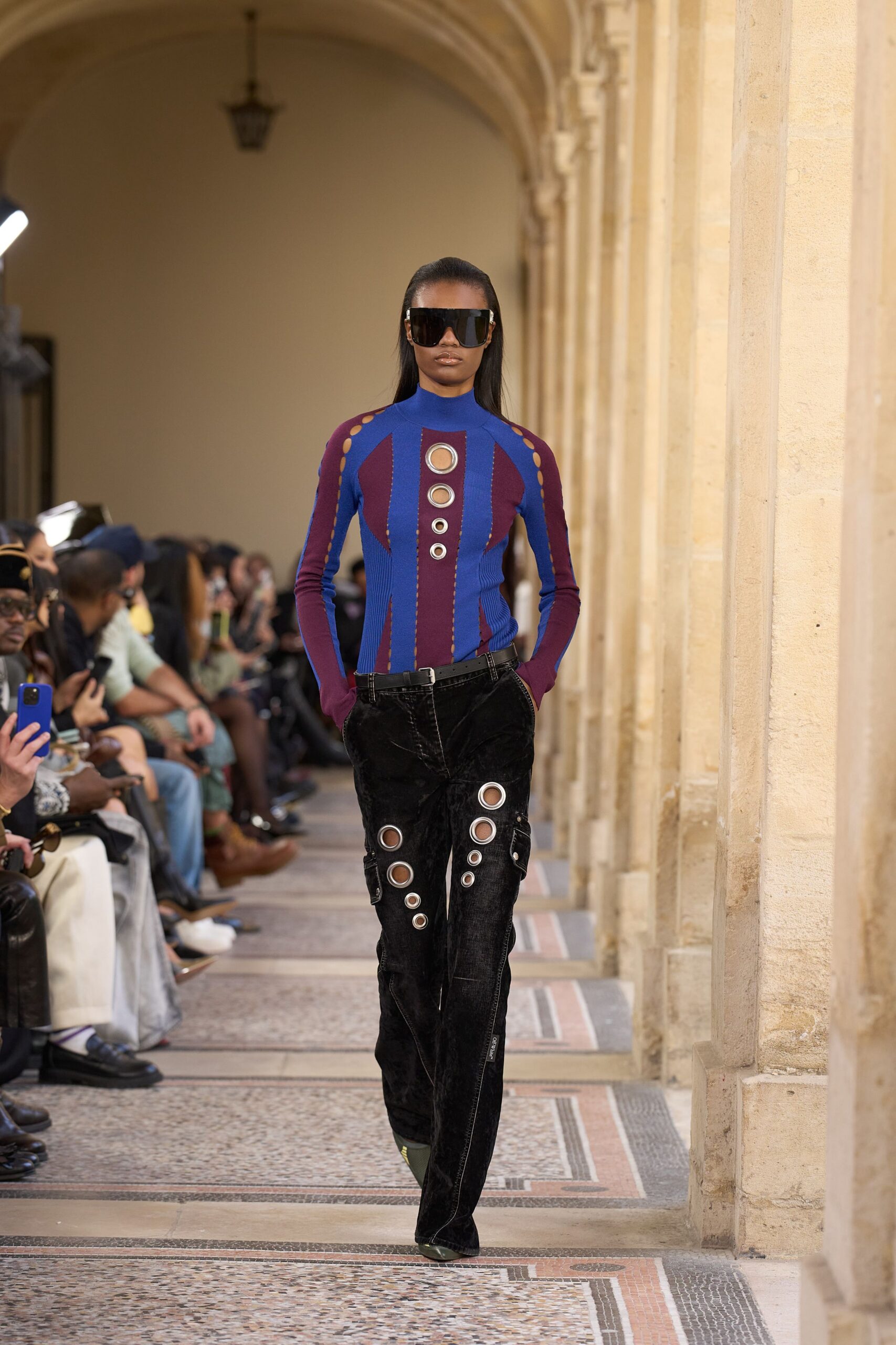 black velvet slim zippered pockets pants