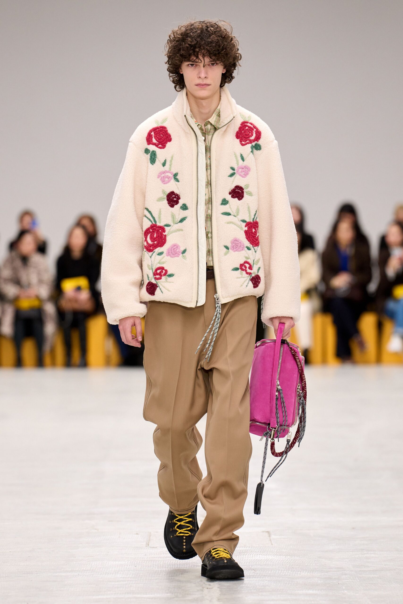 white cotton long-sleeve relaxed embroidered jacket