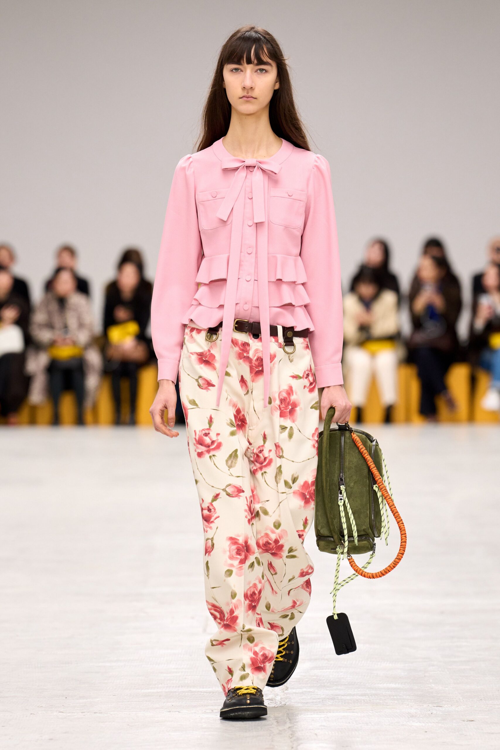 white cotton relaxed floral flared pants