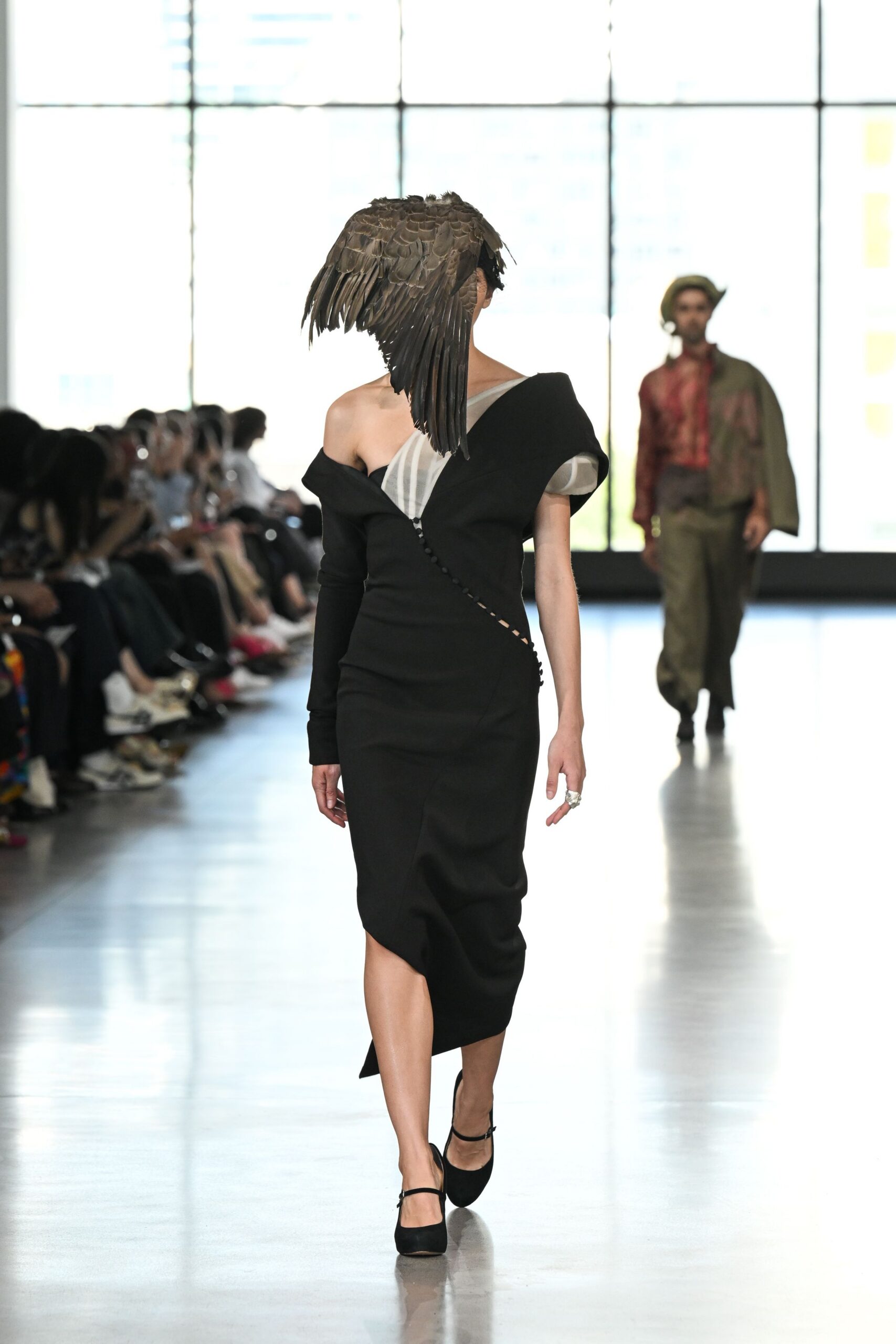 black feather hat