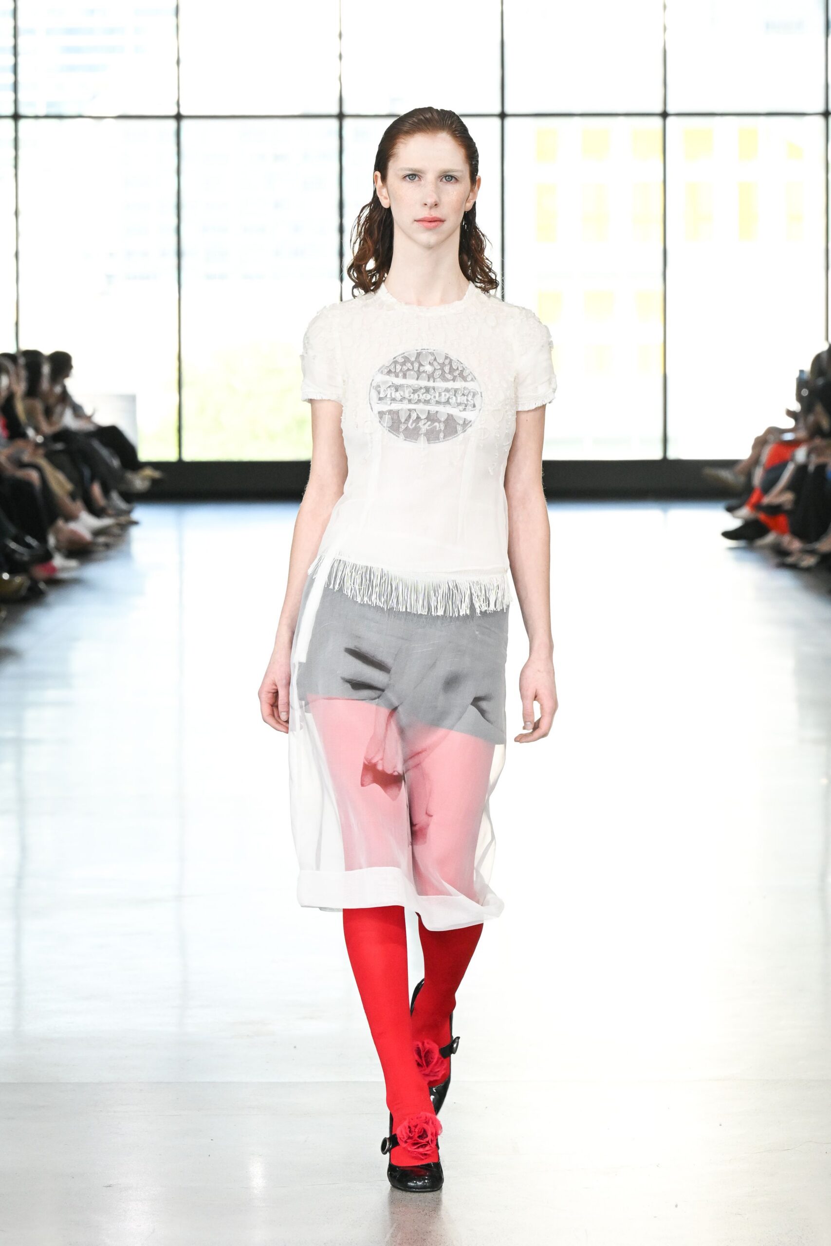 gray chiffon asymmetric relaxed layered sheer skirt