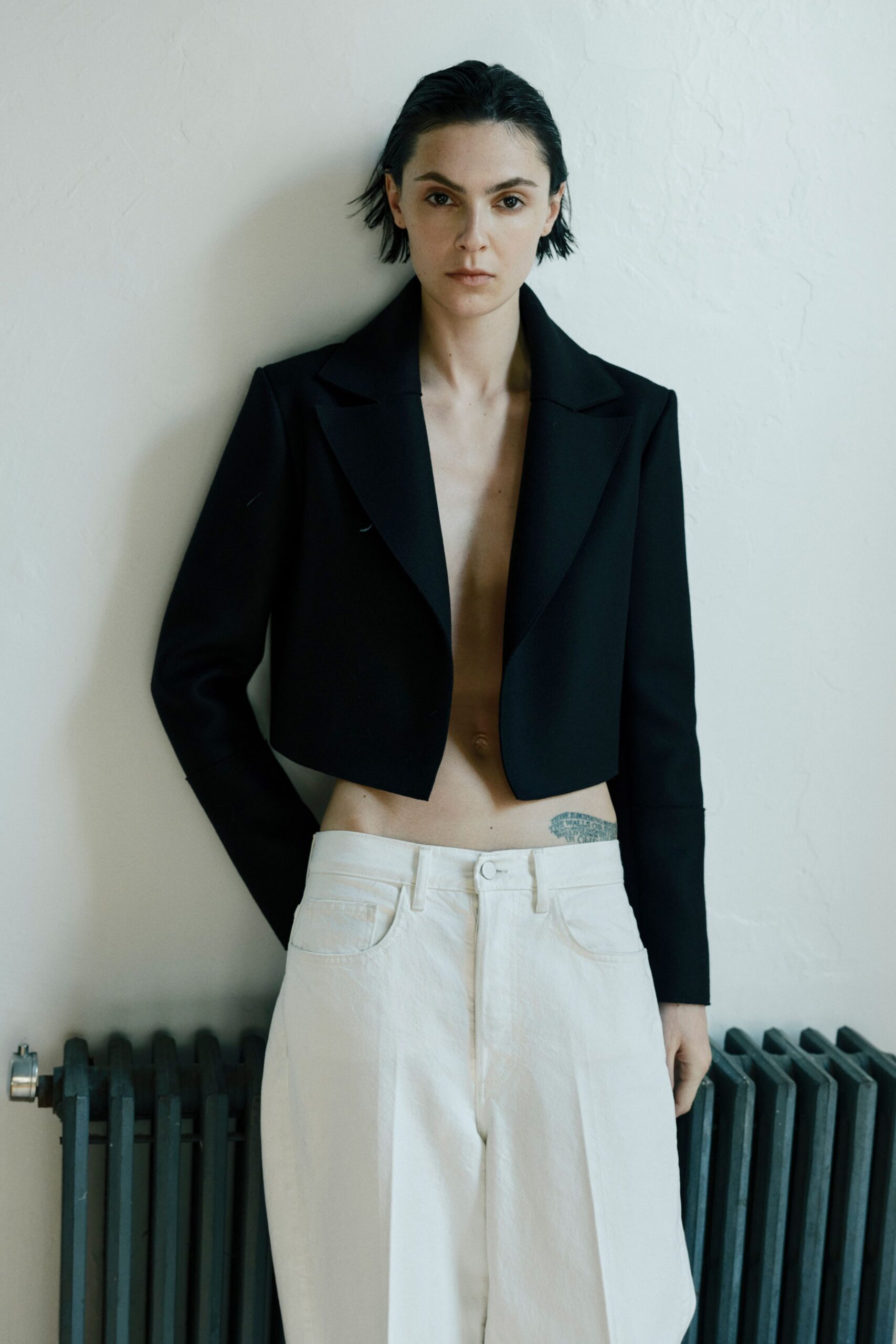 white cotton relaxed straight-leg pants