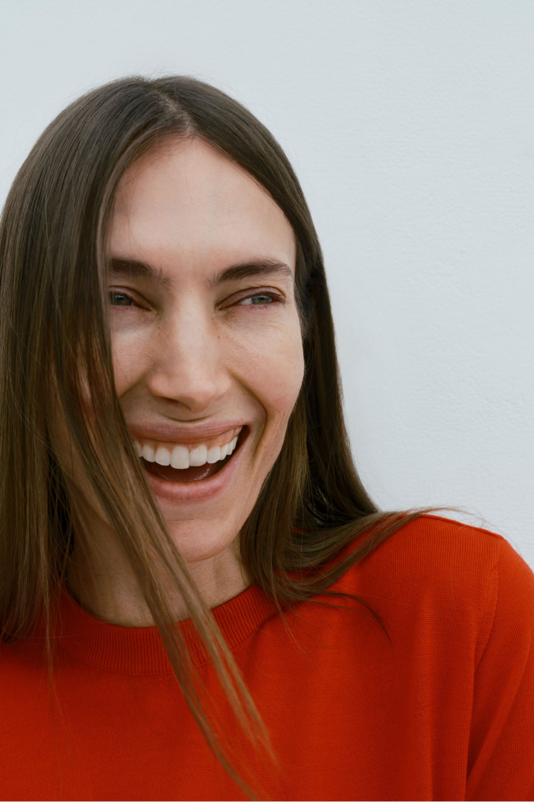 relaxed red cotton top