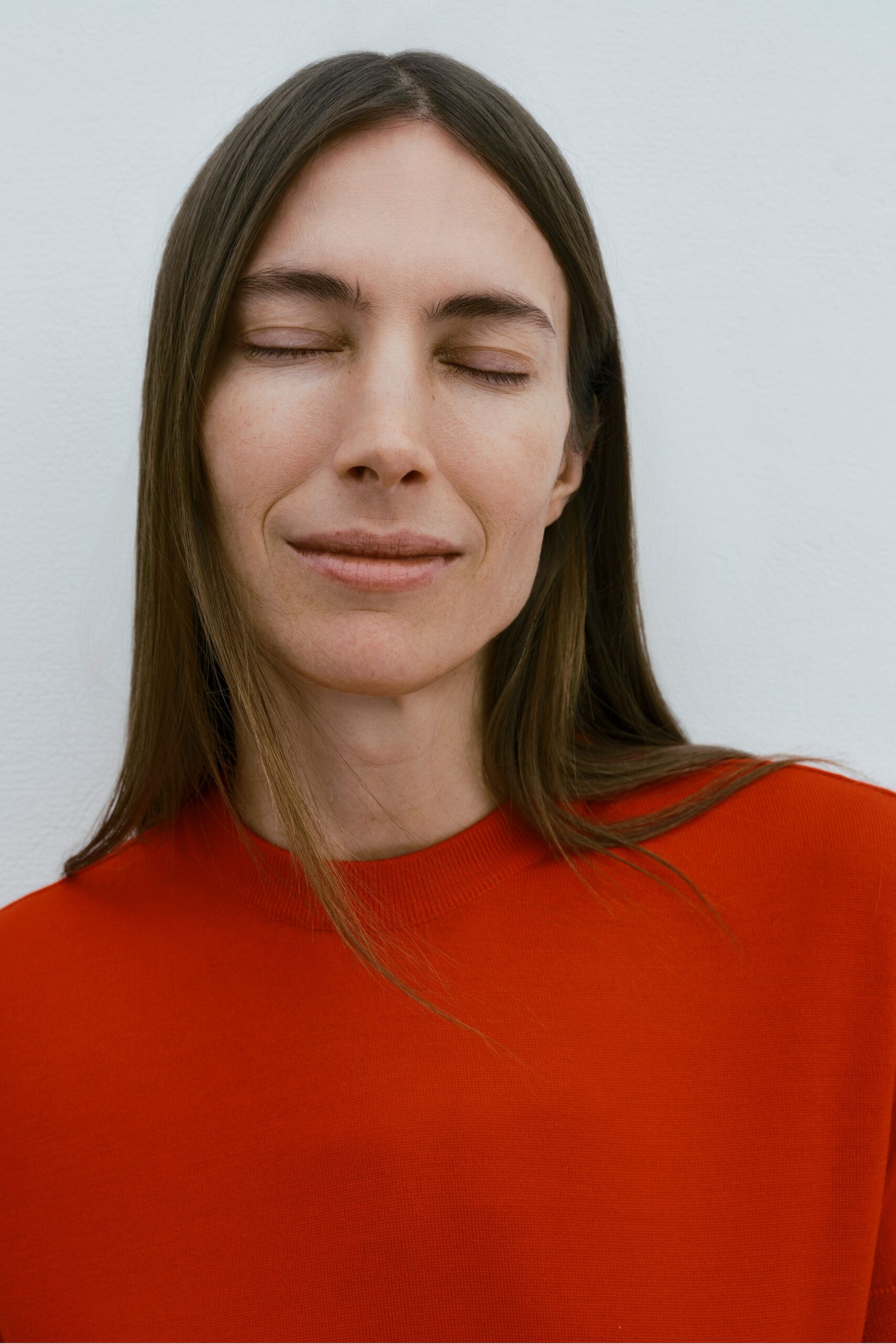 relaxed red cotton top