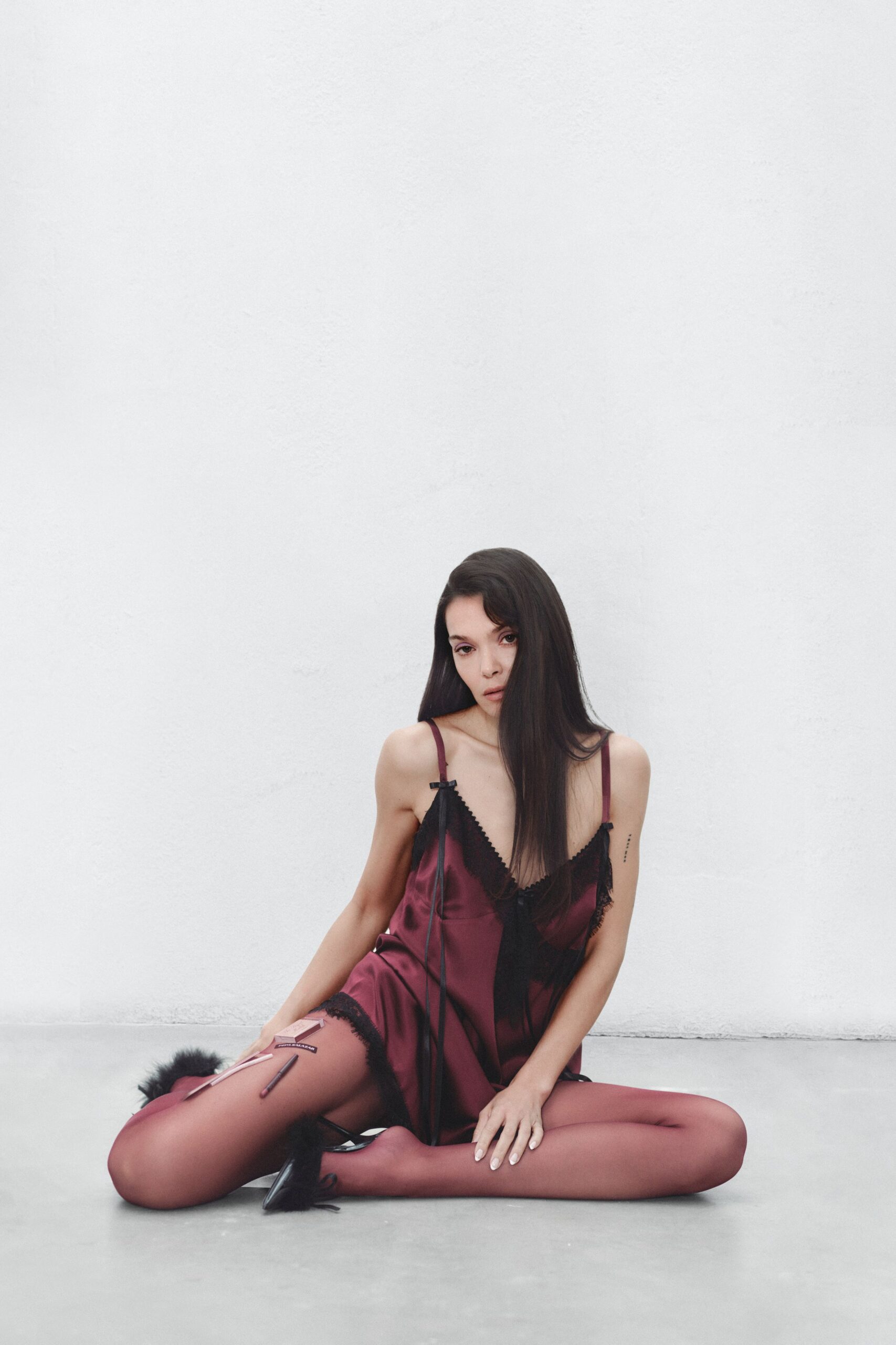 black fur fitted shoes