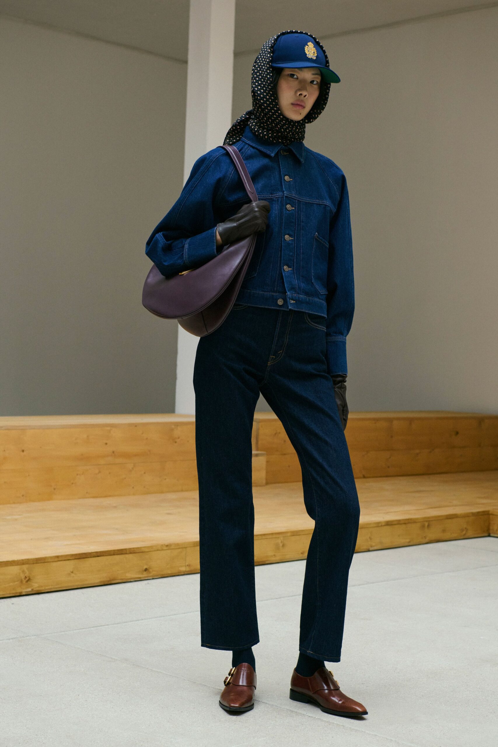 blue denim jacket with pants