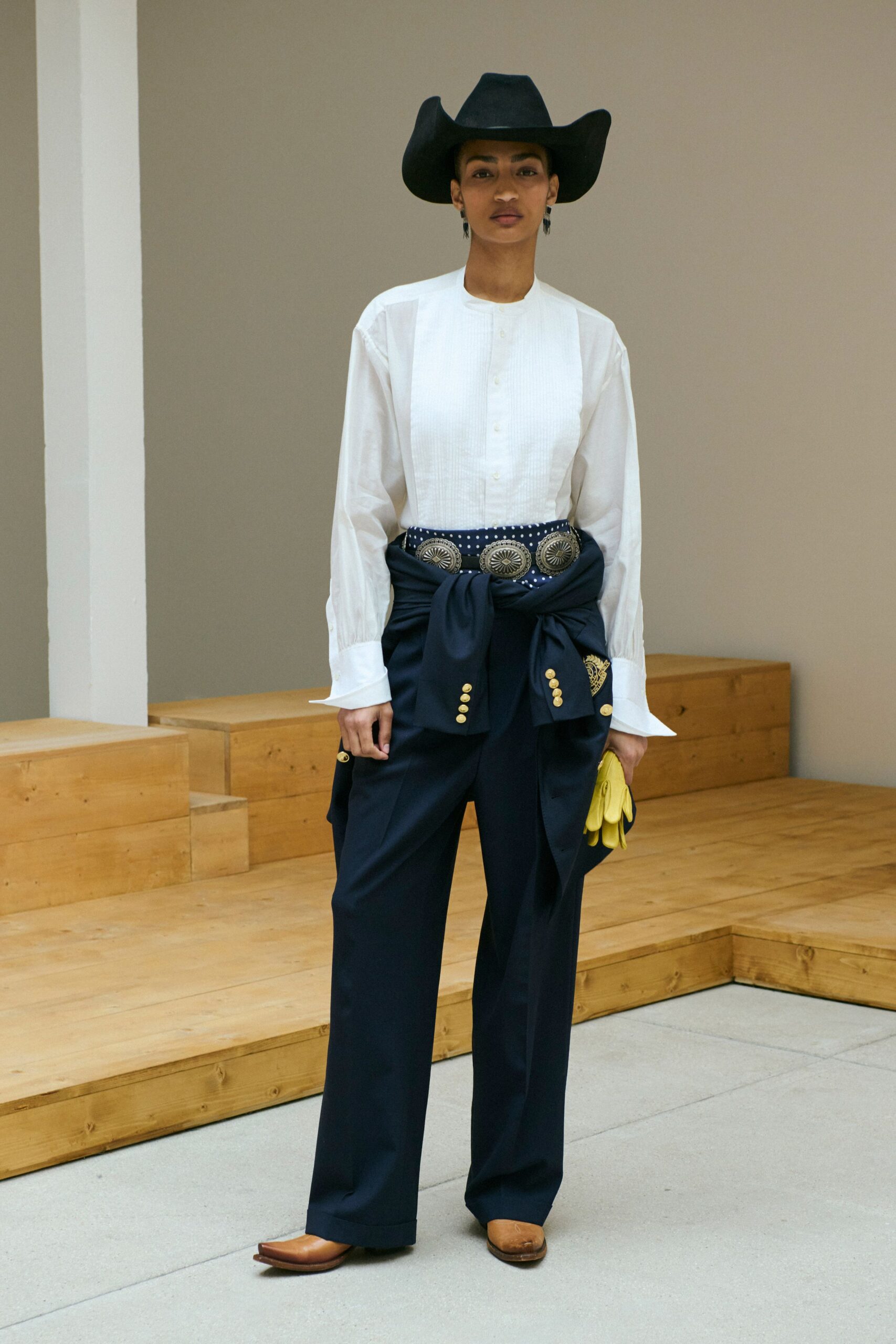 blue embellished belt