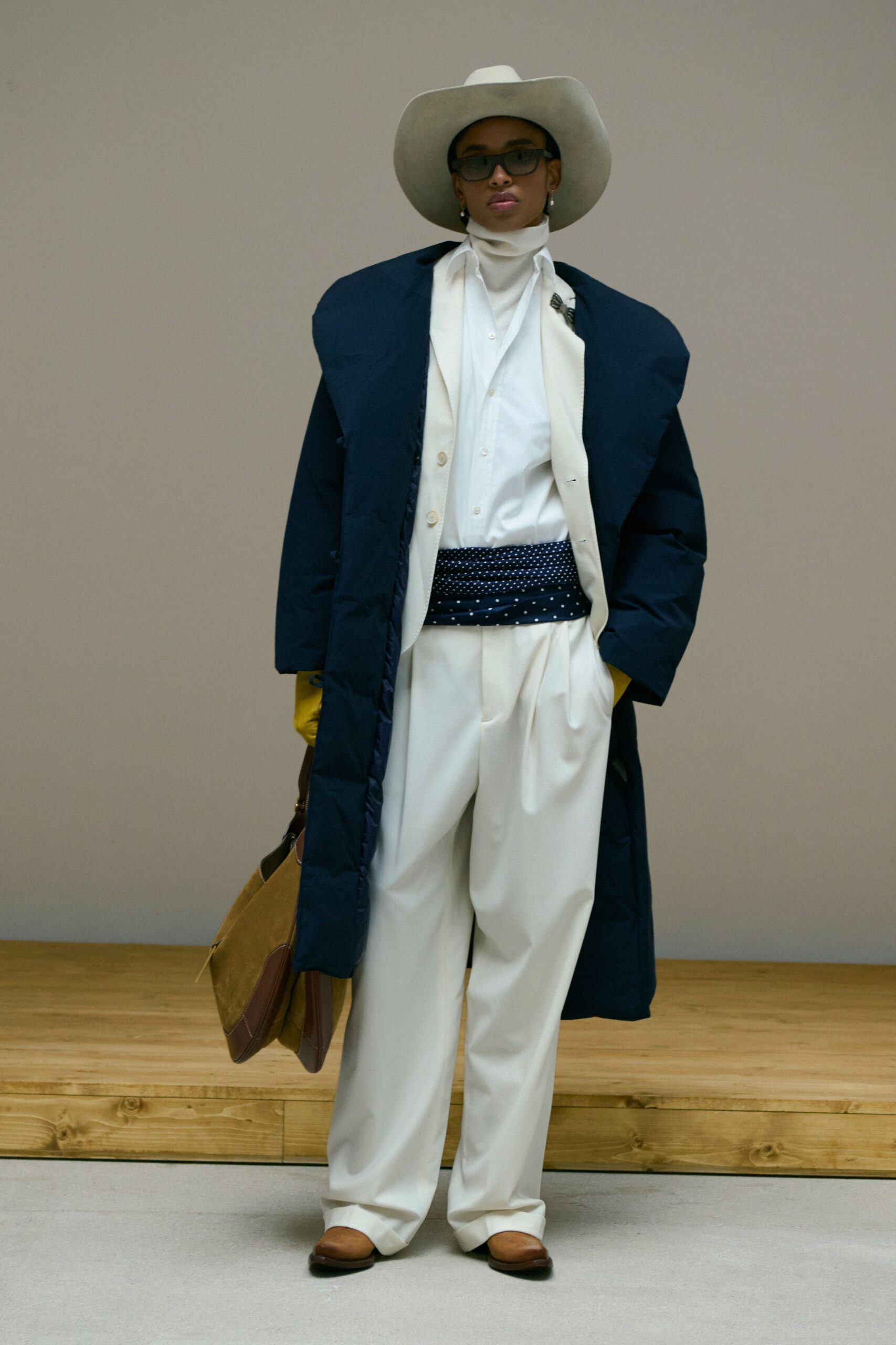 blue cotton belted belt