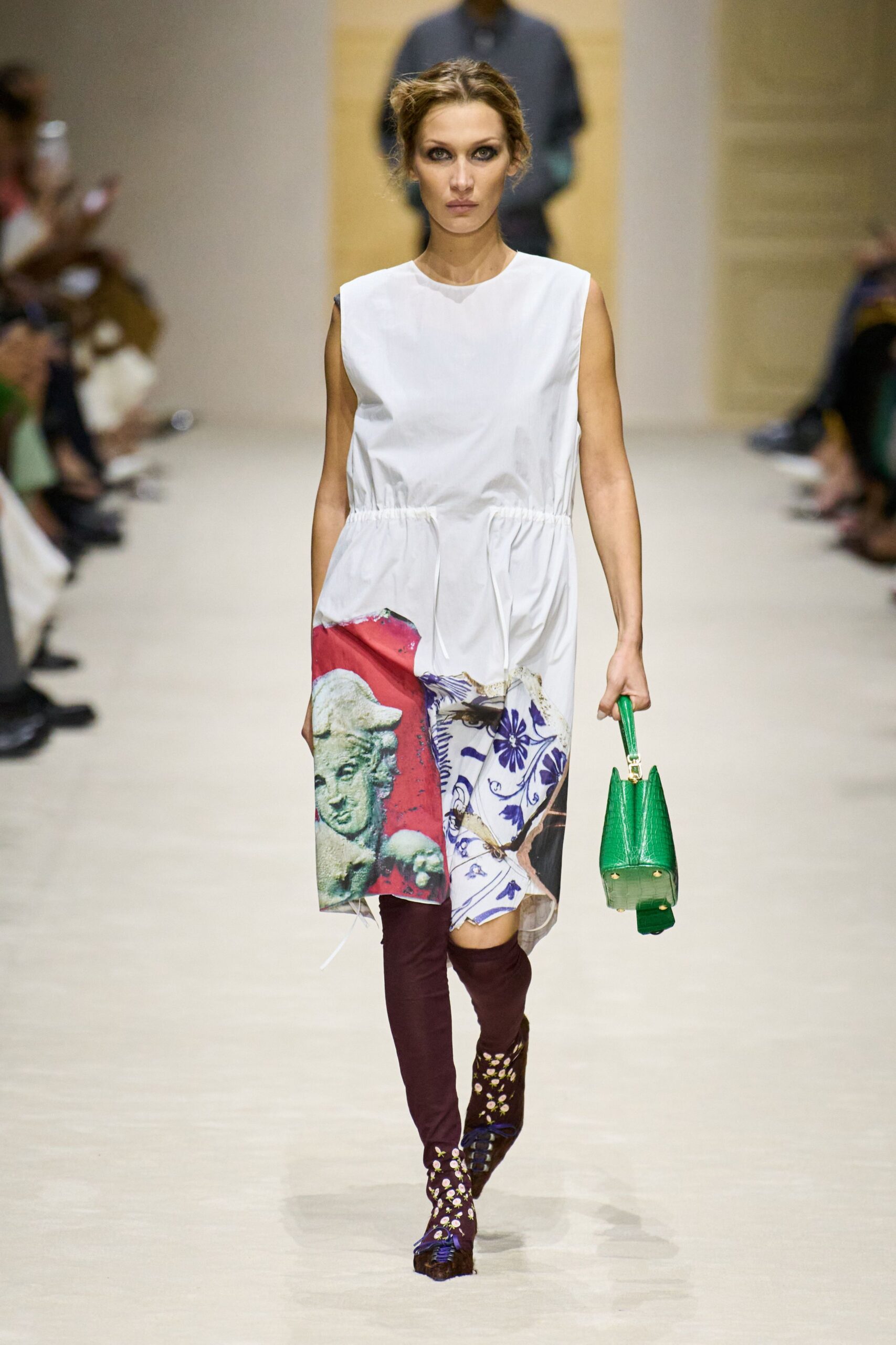 multi cotton fitted layered skirt