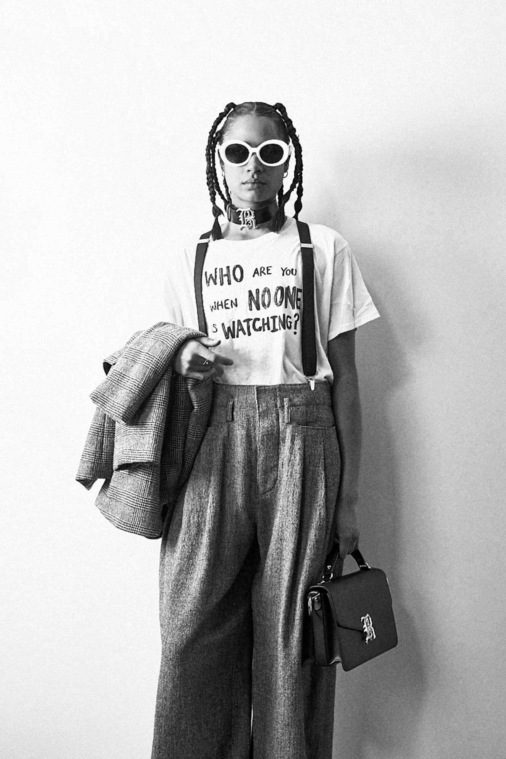 gray wool relaxed high-waisted wide-leg pants