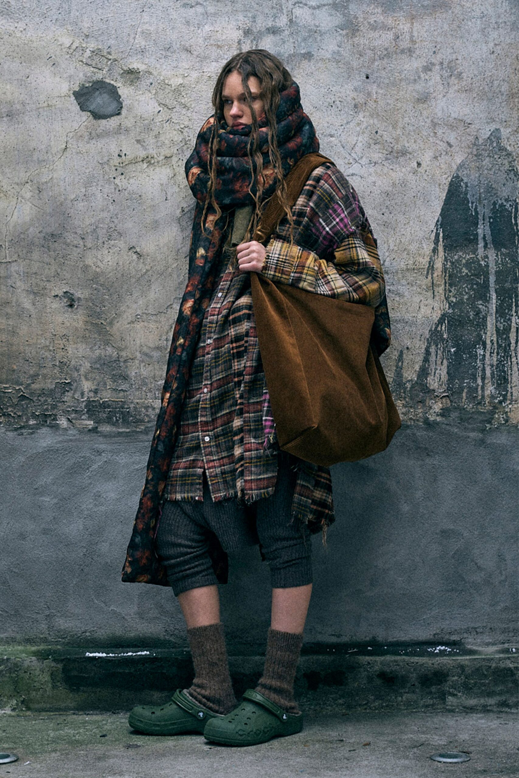 multi cotton layered scarf