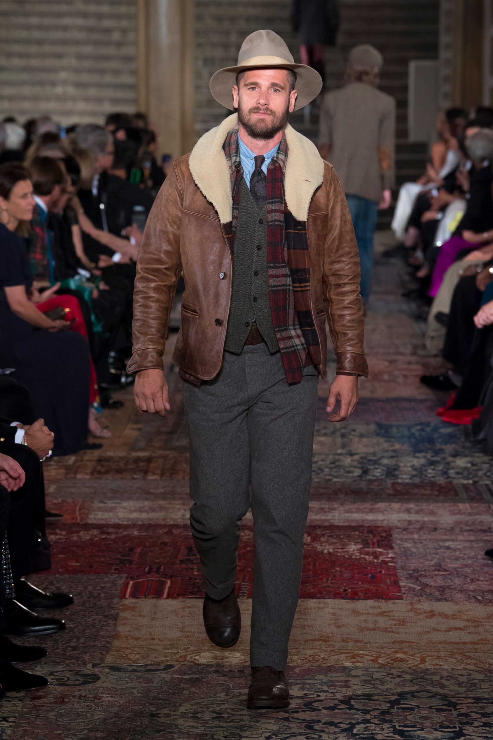 green wool fitted vest