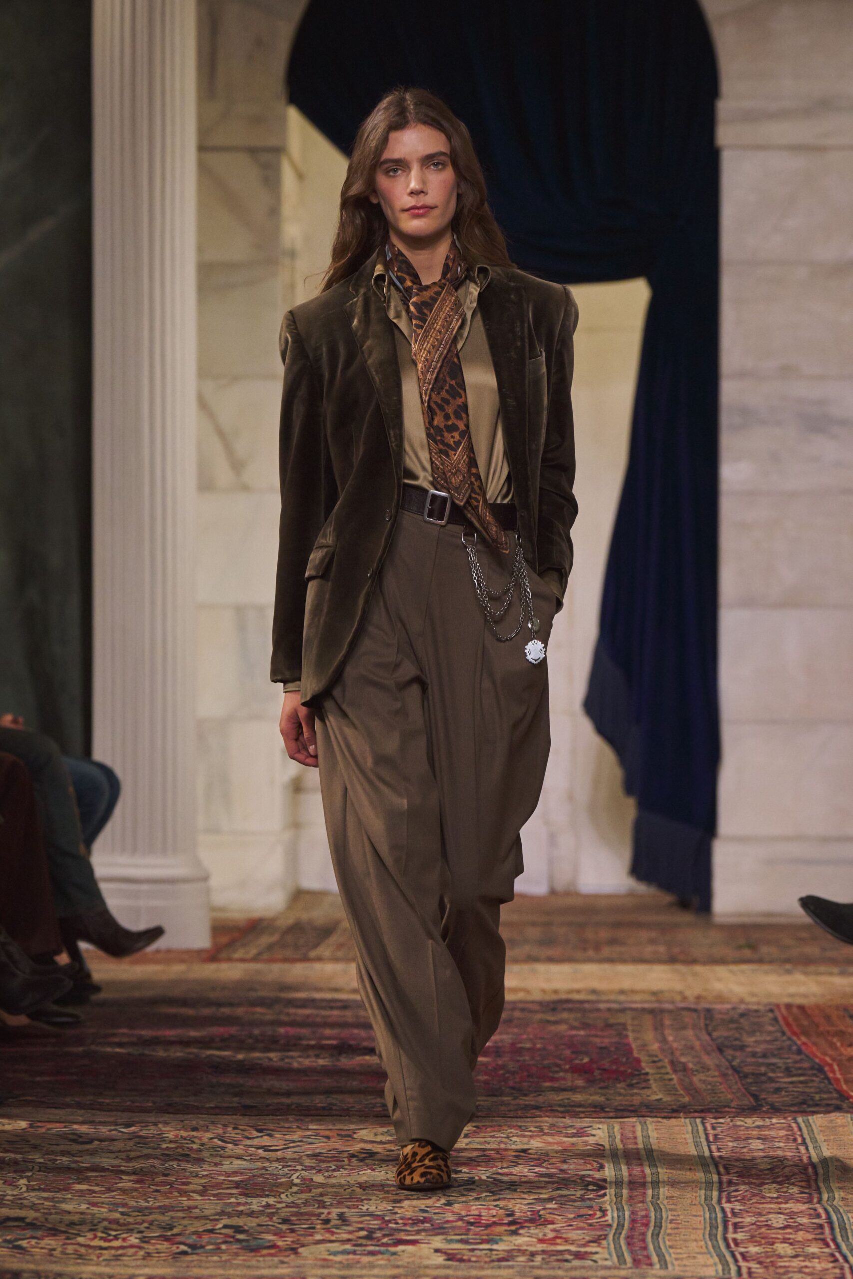 brown silk scarf