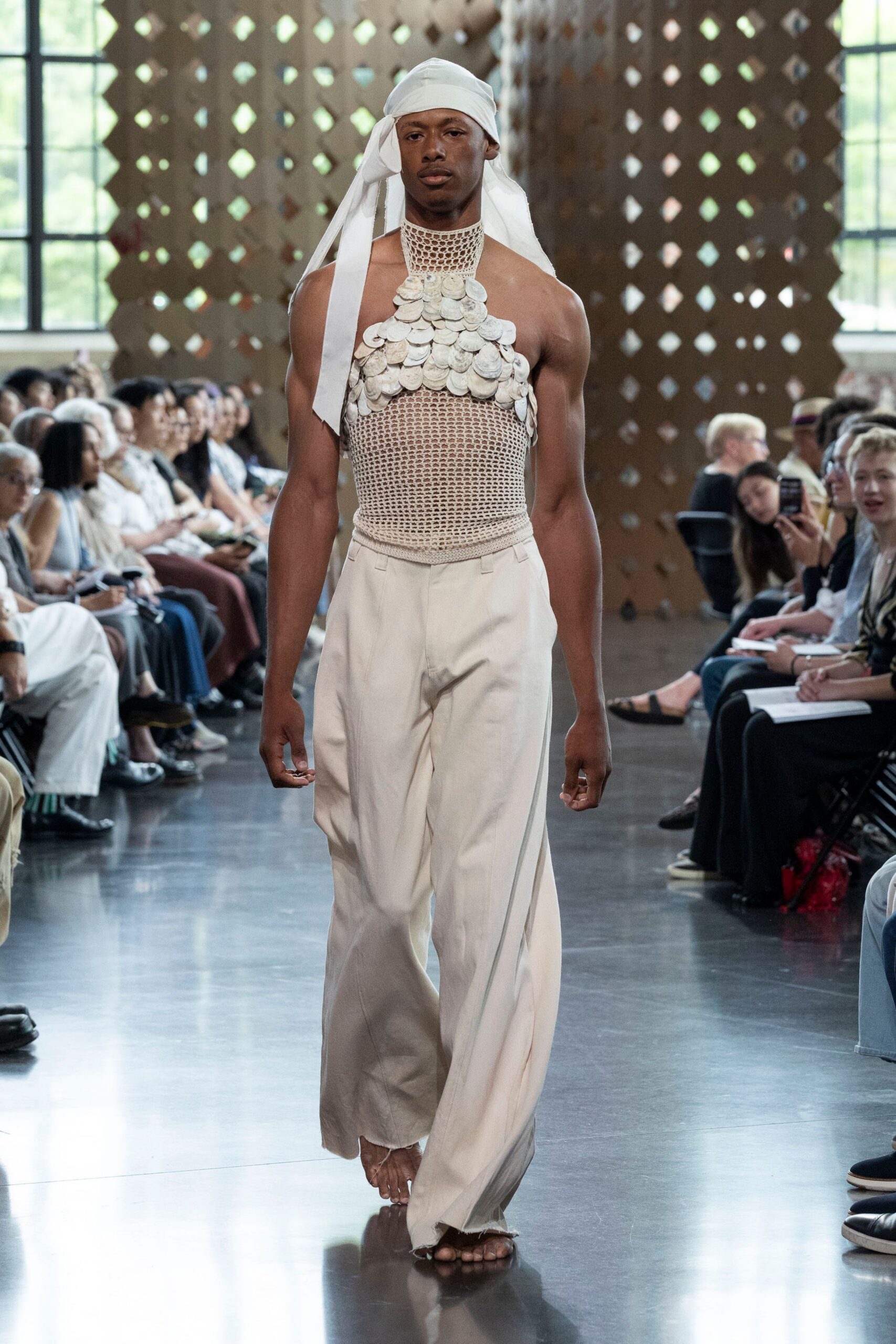 white cotton relaxed straight-leg pants