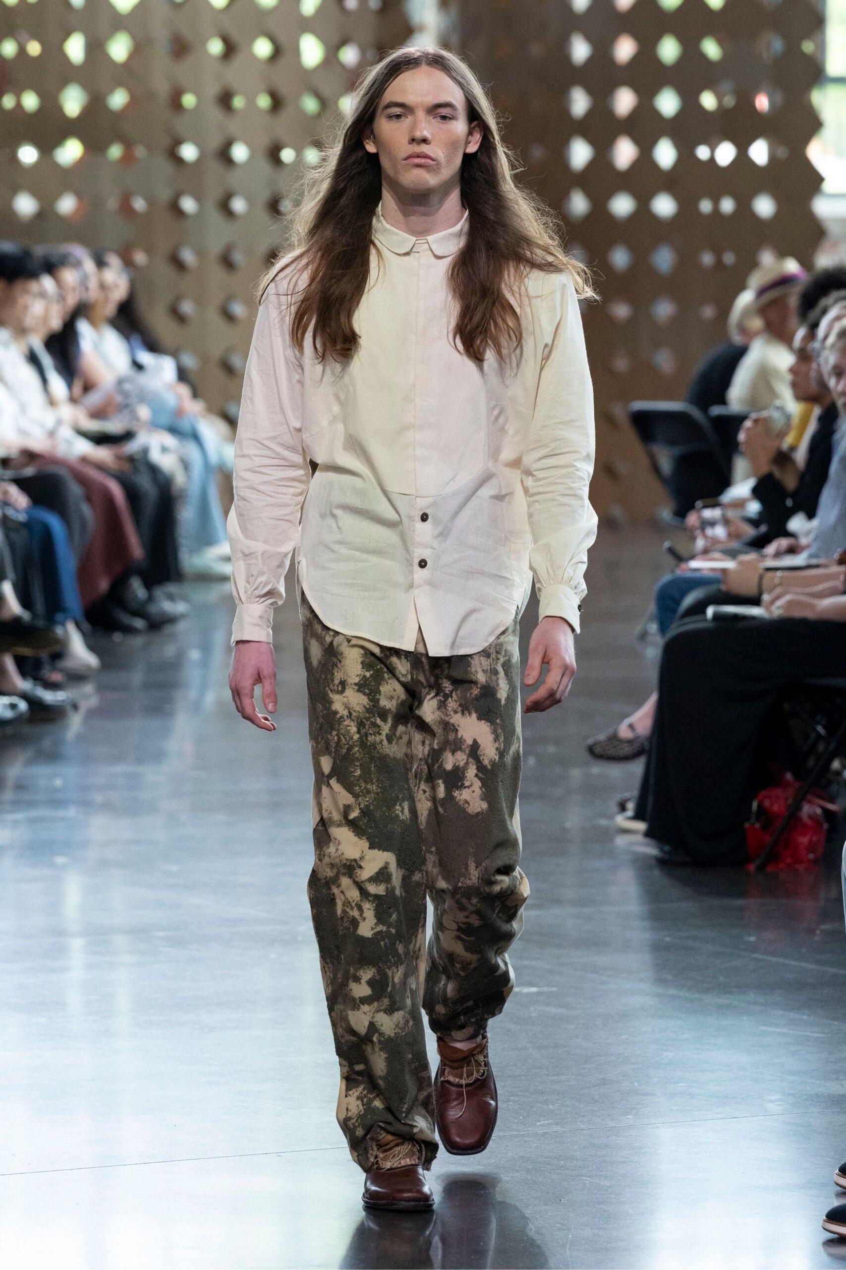 multi cotton relaxed distressed pants