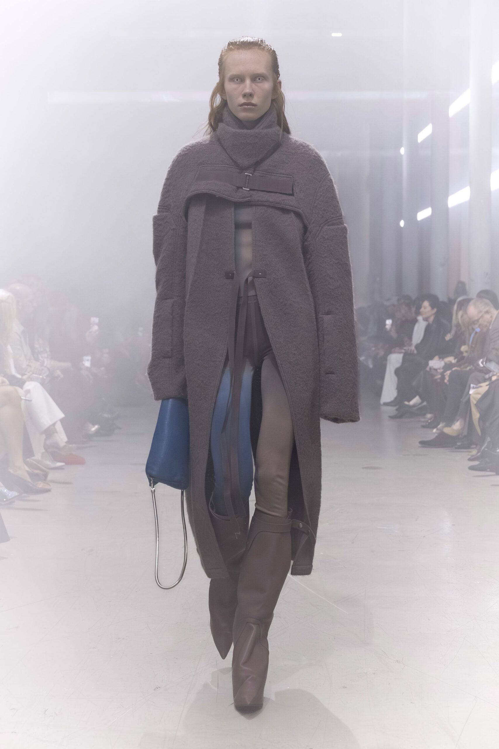 brown oversized wool coat