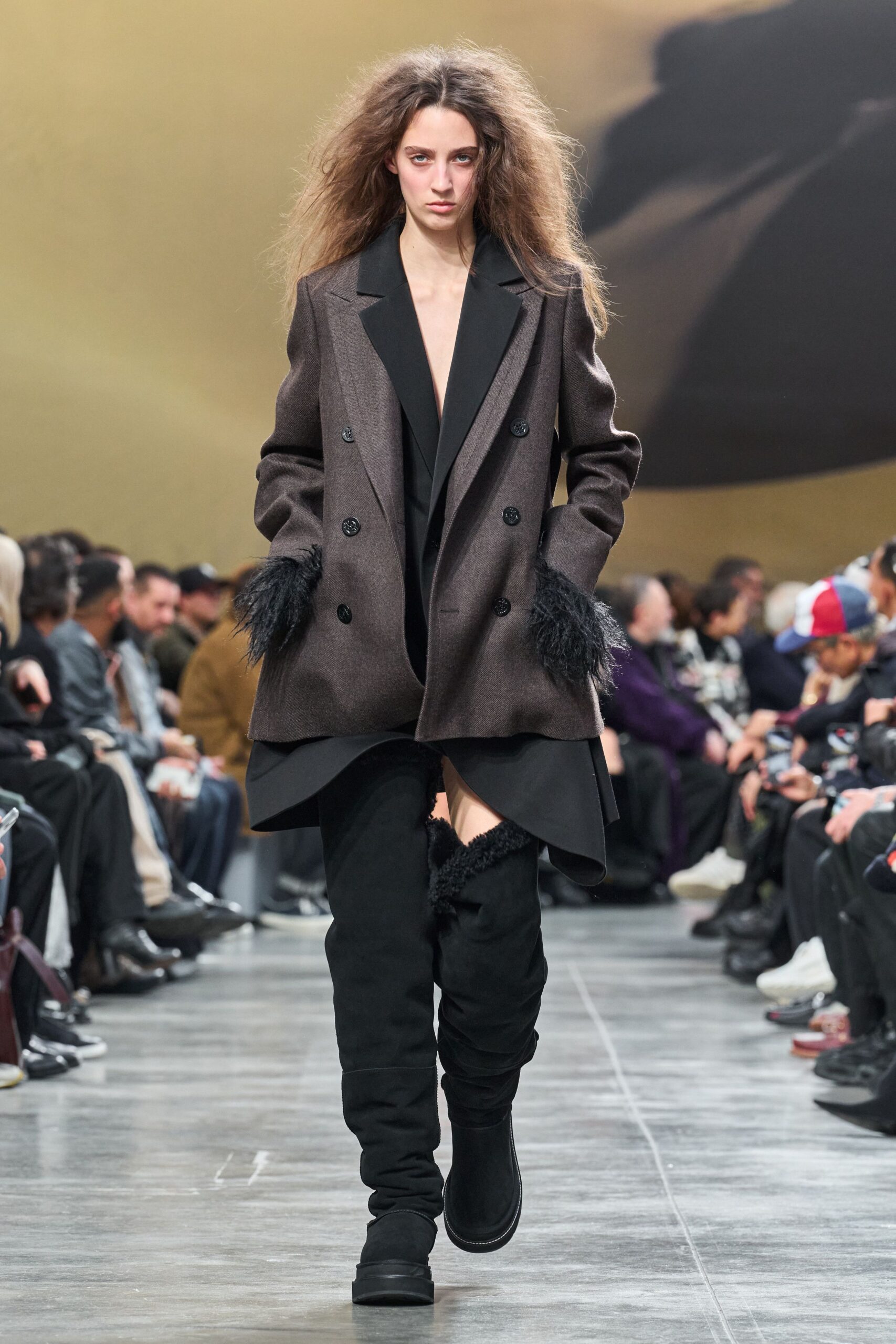 brown wool blazer black dress