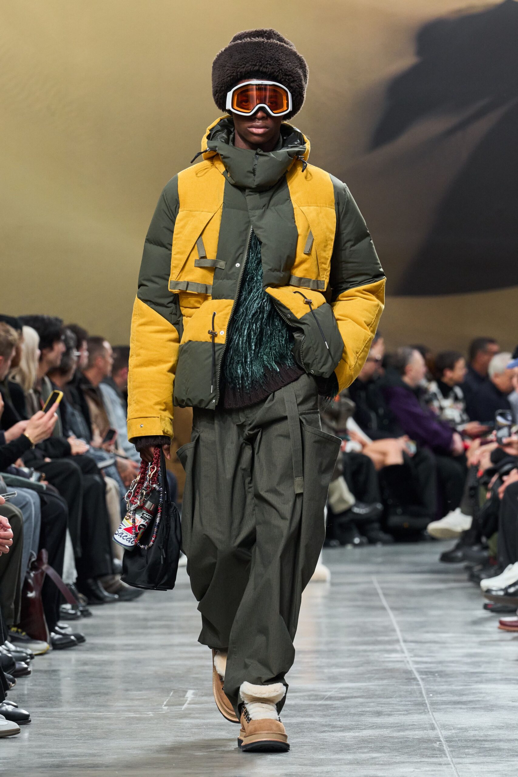 green and yellow relaxed jacket