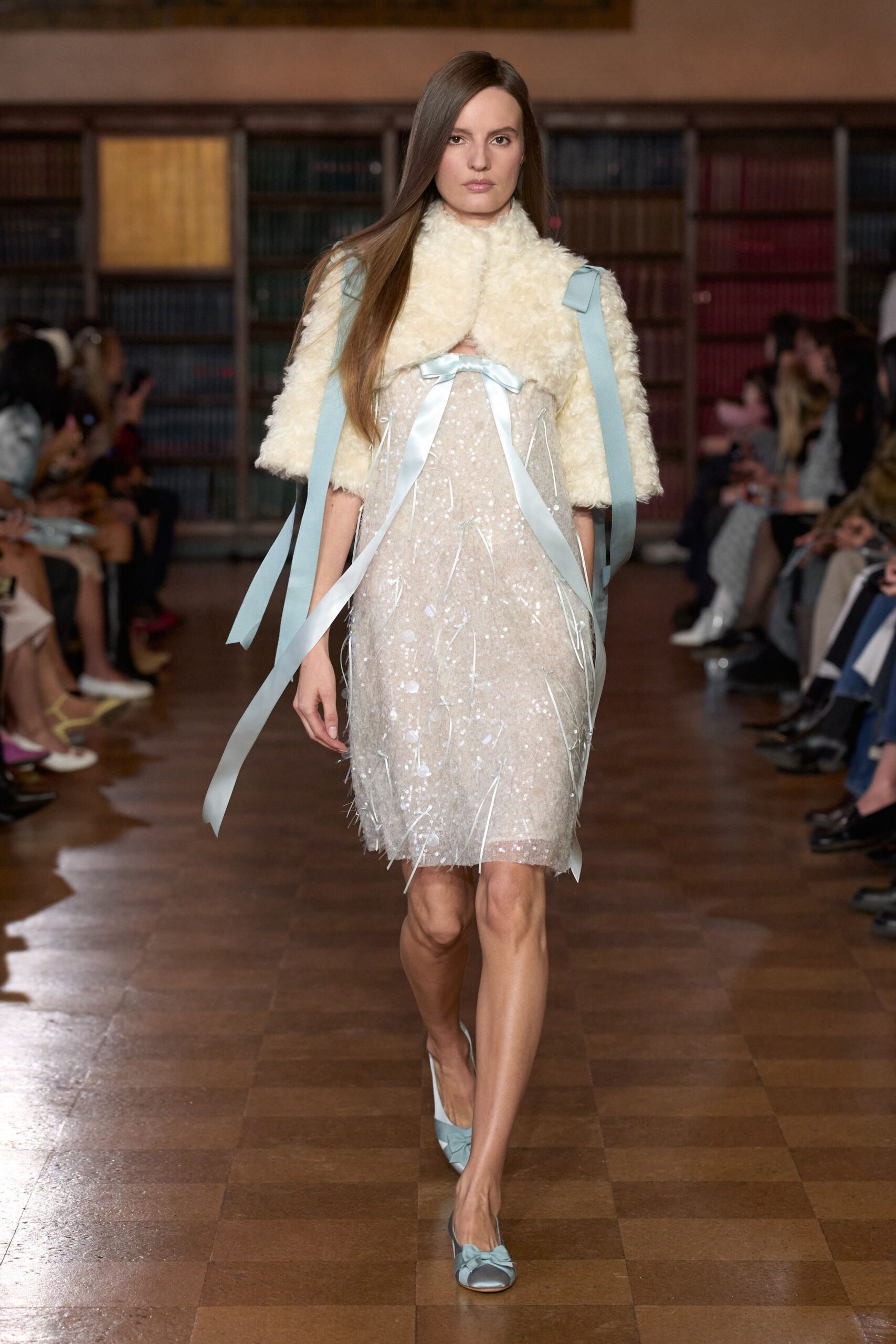 white silk sleeveless v-neck fitted layered embellished dress