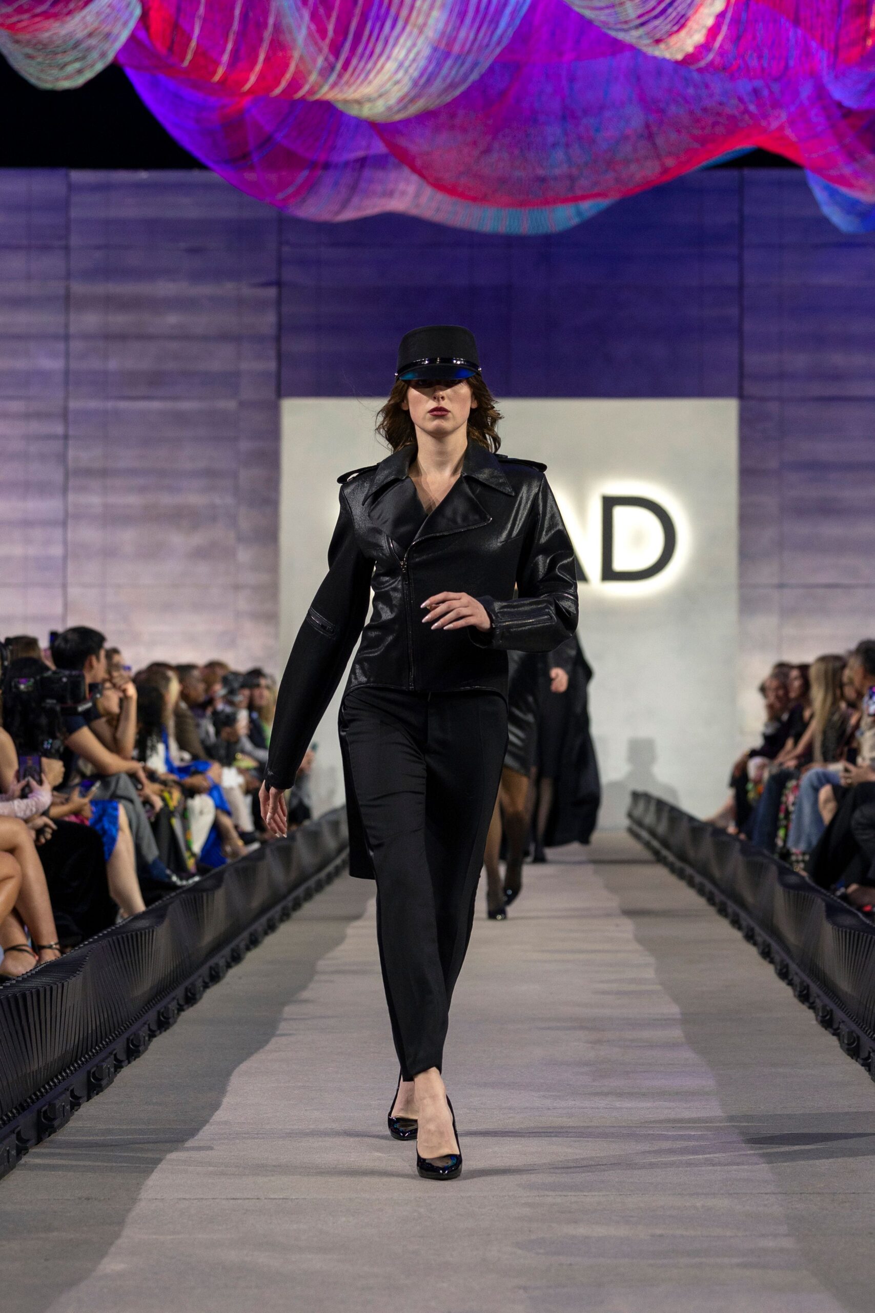 black leather jacket and pants