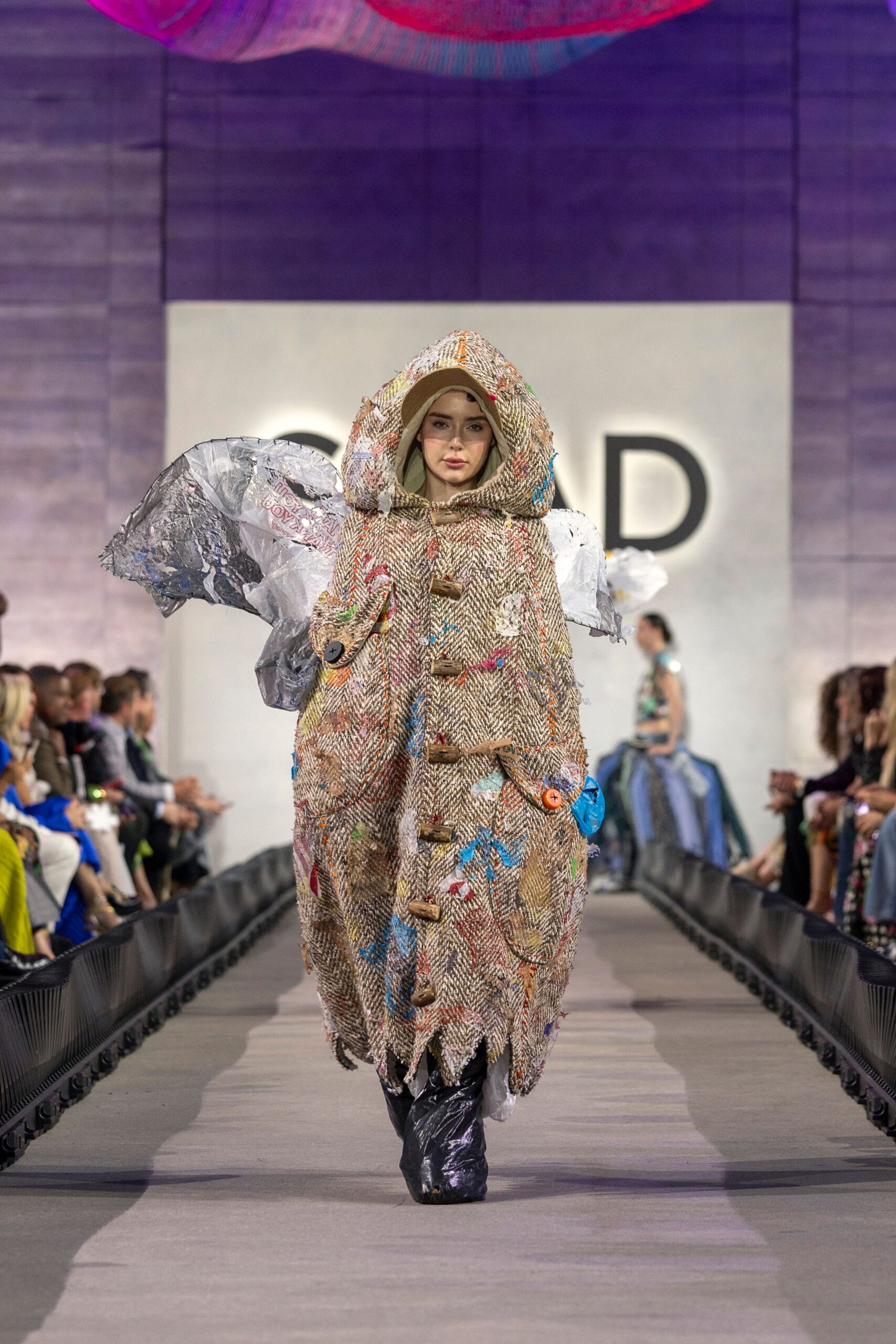 multi hooded relaxed layered cape