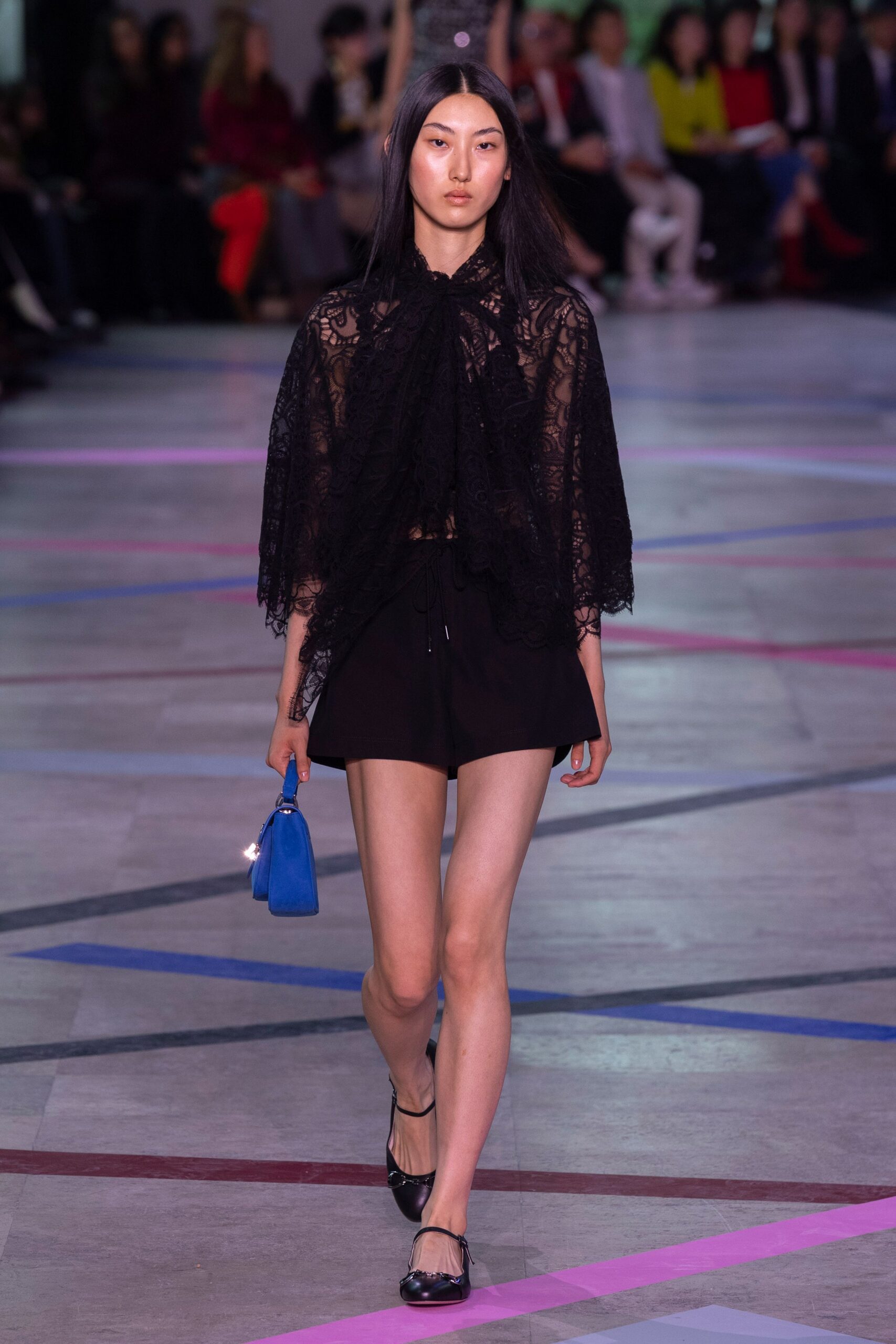 black lace sleeveless high-neck fitted layered top
