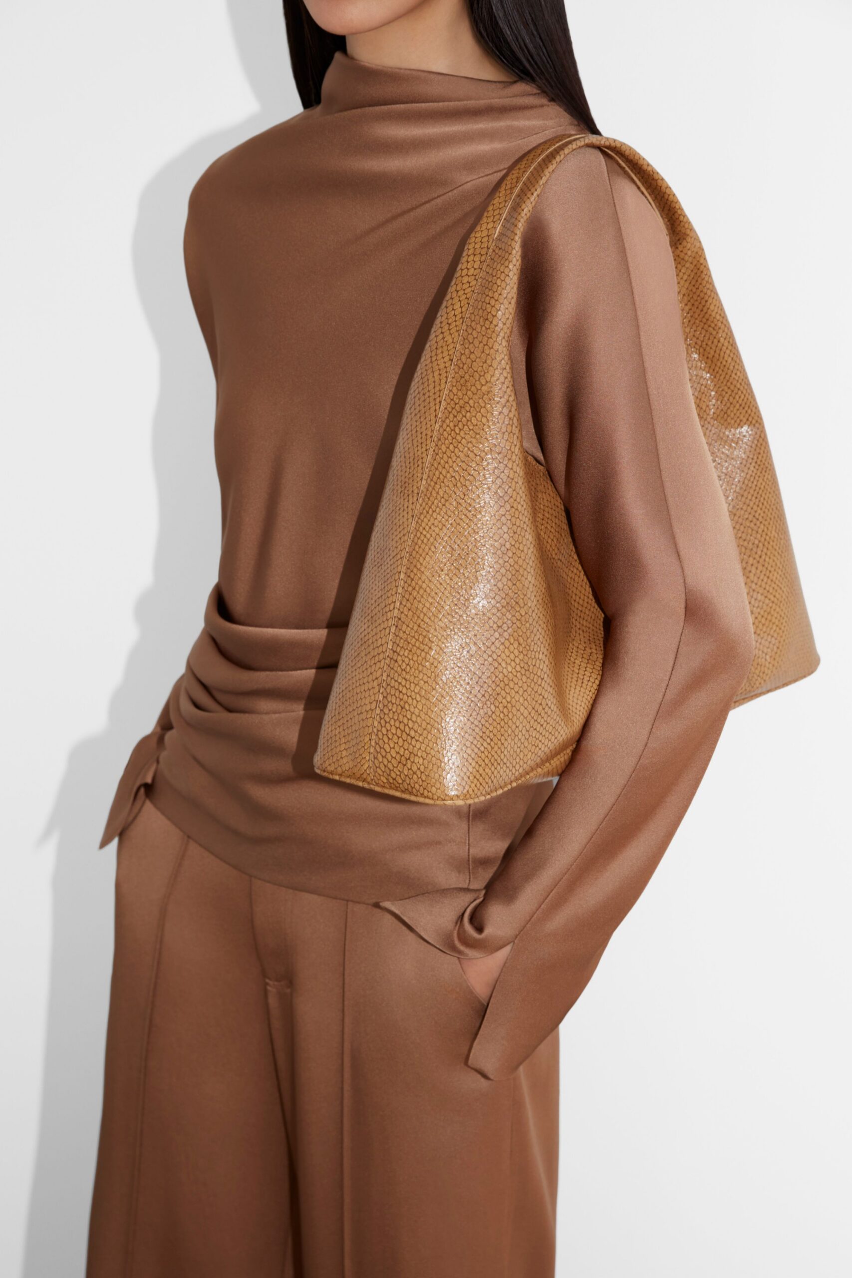 gold leather bag