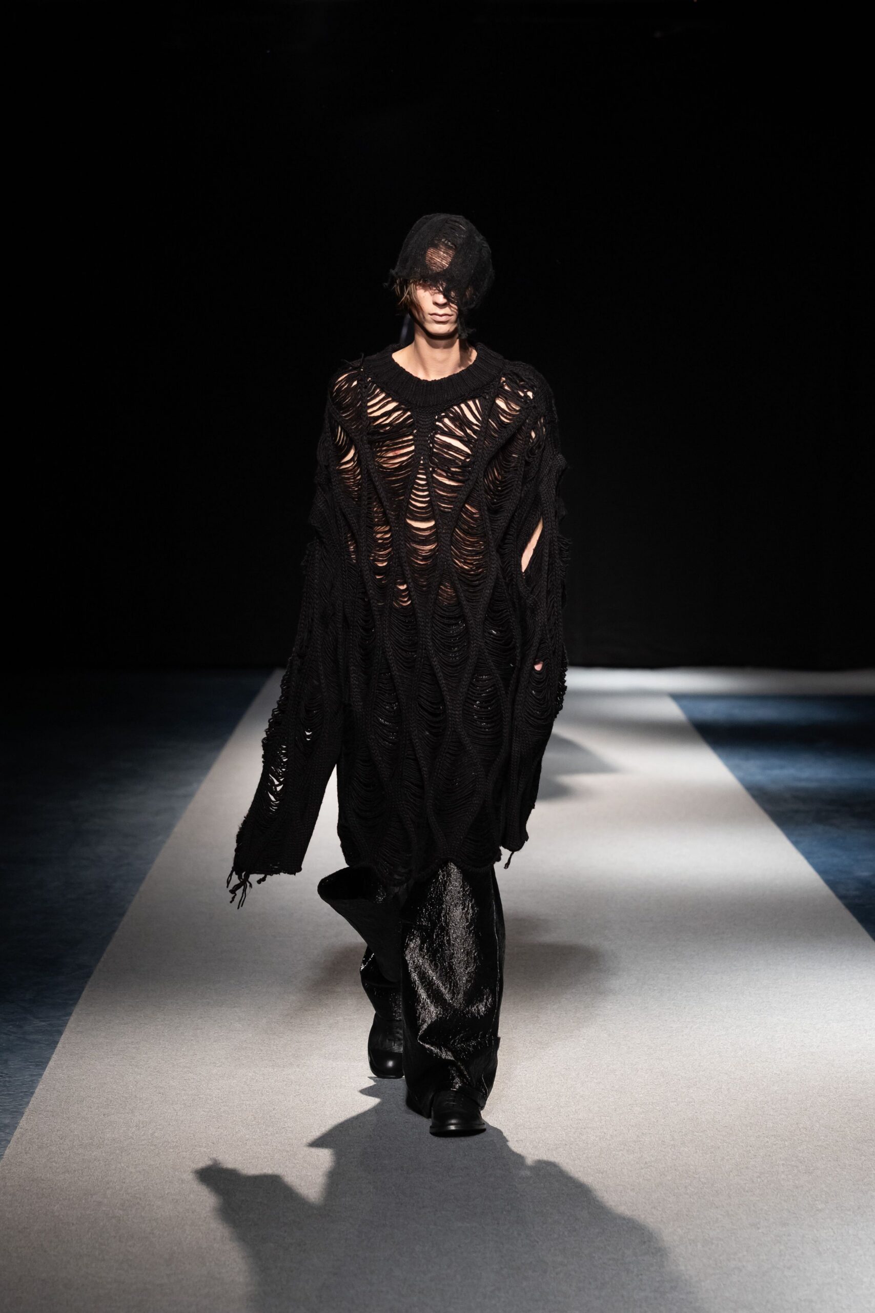 black silk relaxed wide-leg shiny pants