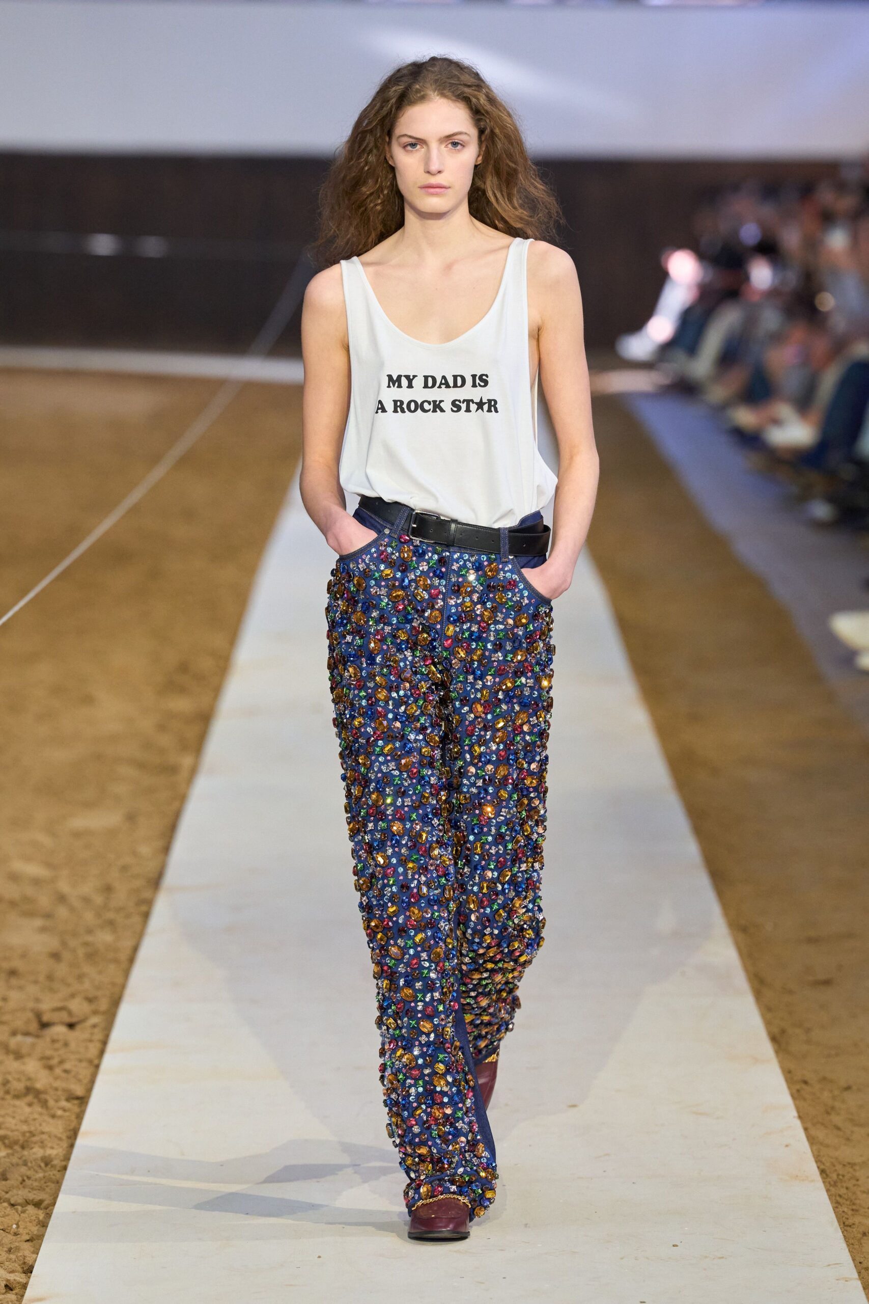 multi cotton relaxed flared pants
