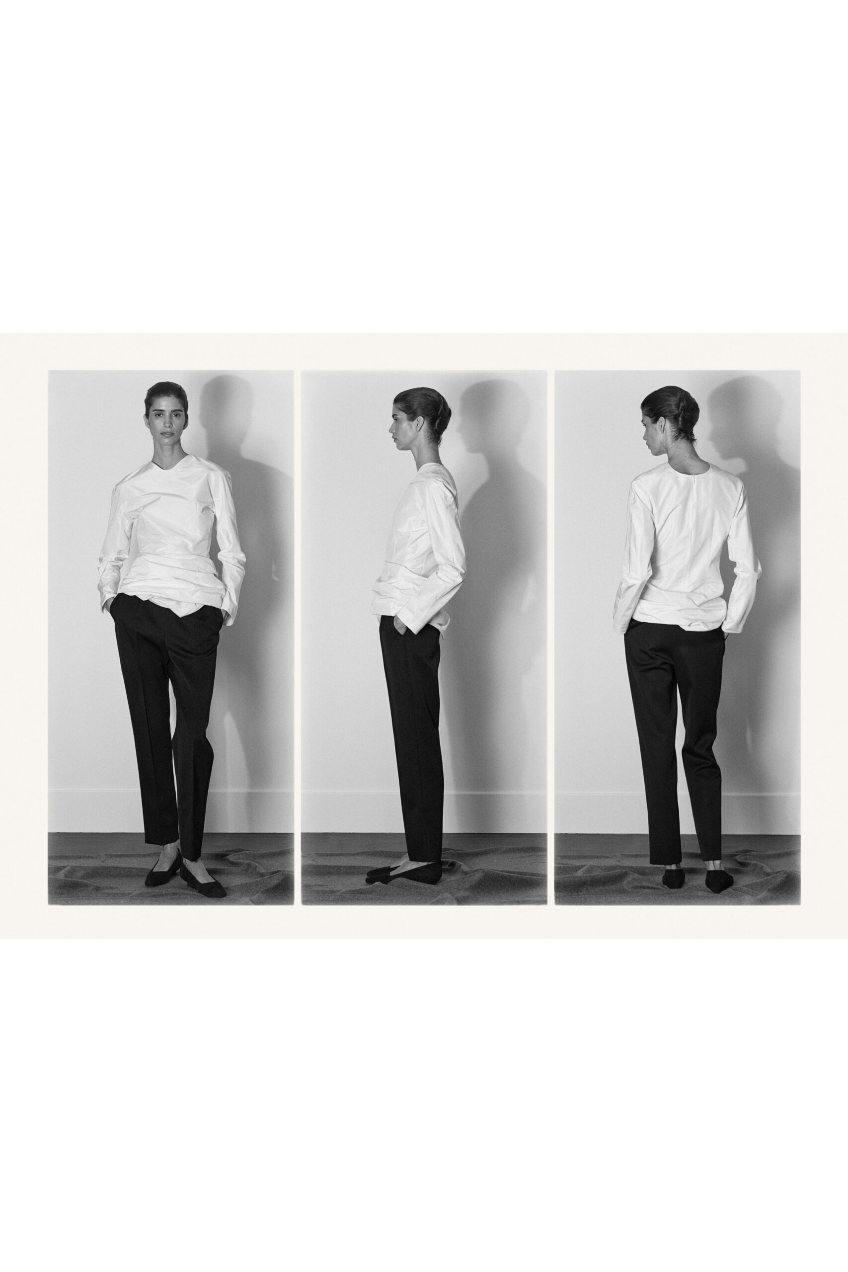 black unknown straight-leg pants