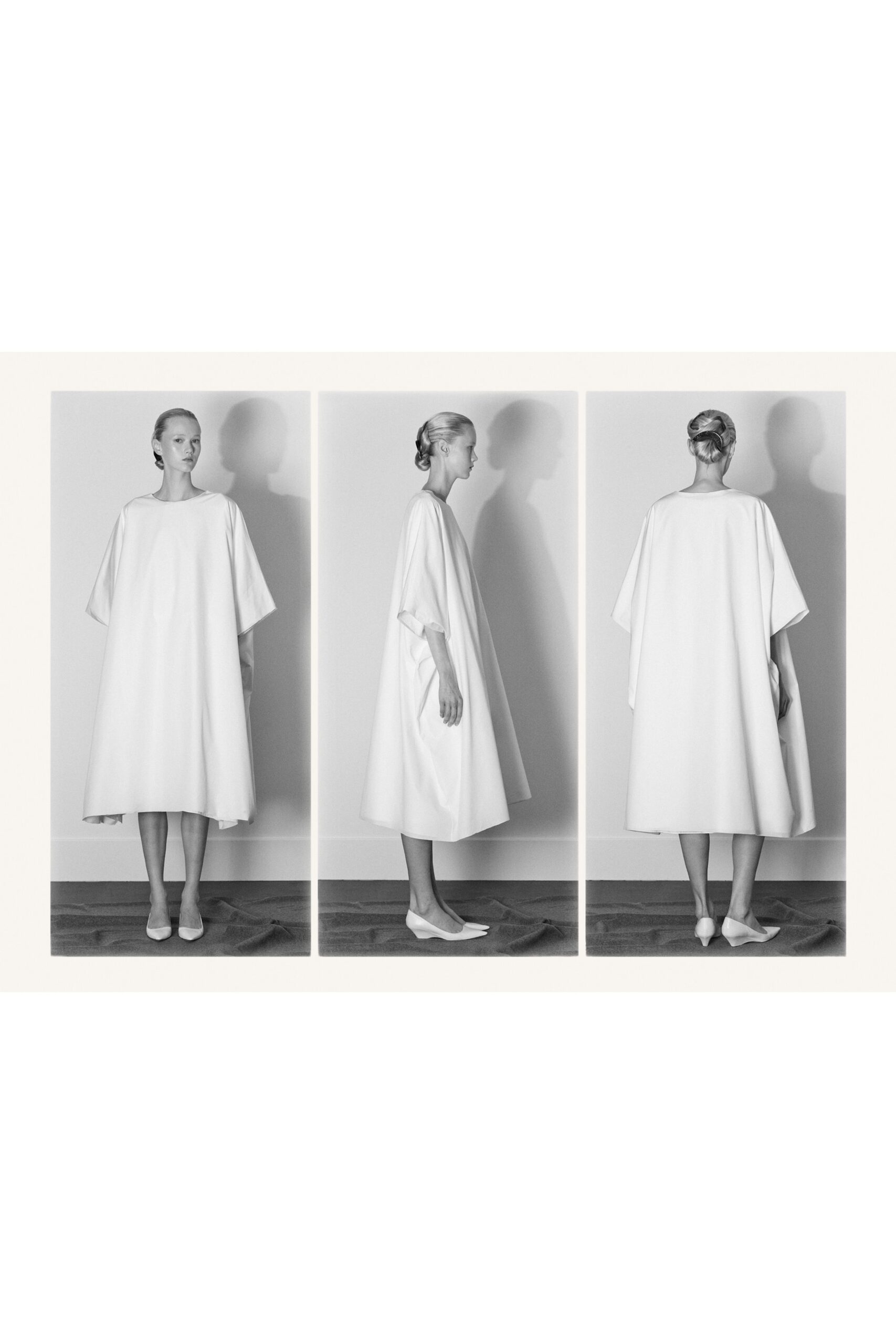 white cotton sleeveless relaxed a-line midi dress