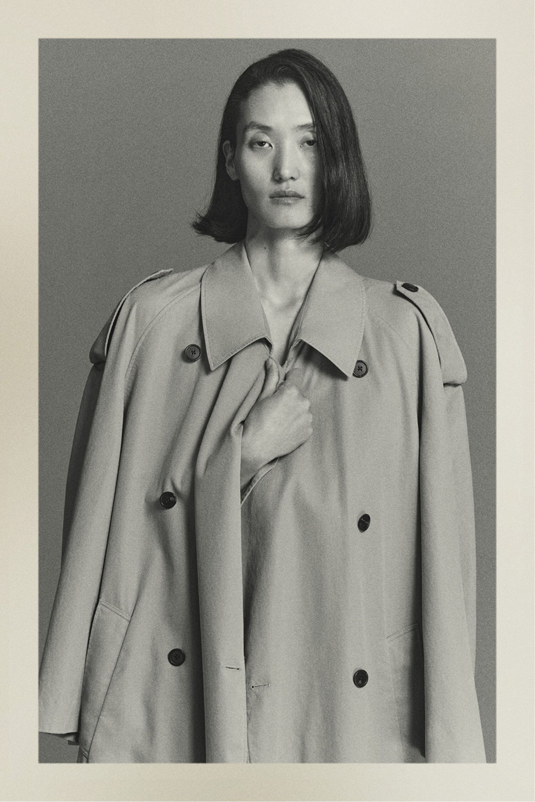 beige relaxed trench coat