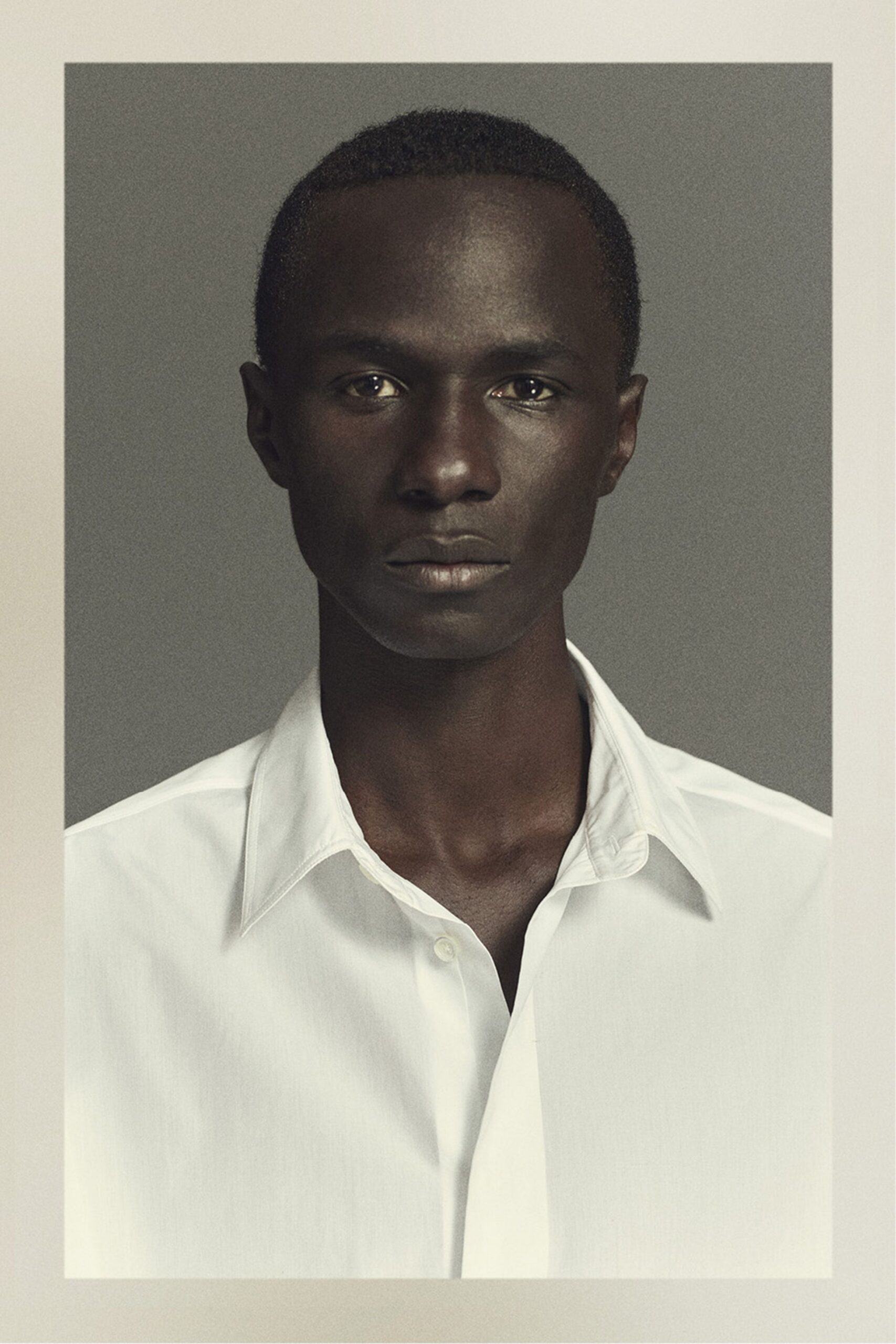 fitted white cotton shirt