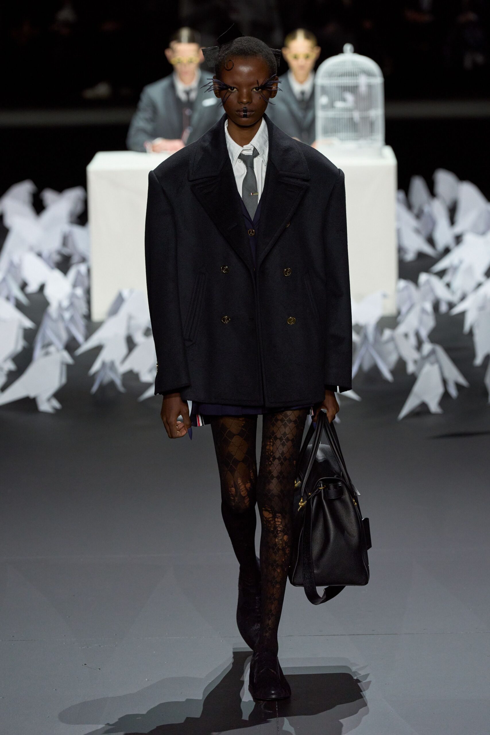 oversized black wool coat