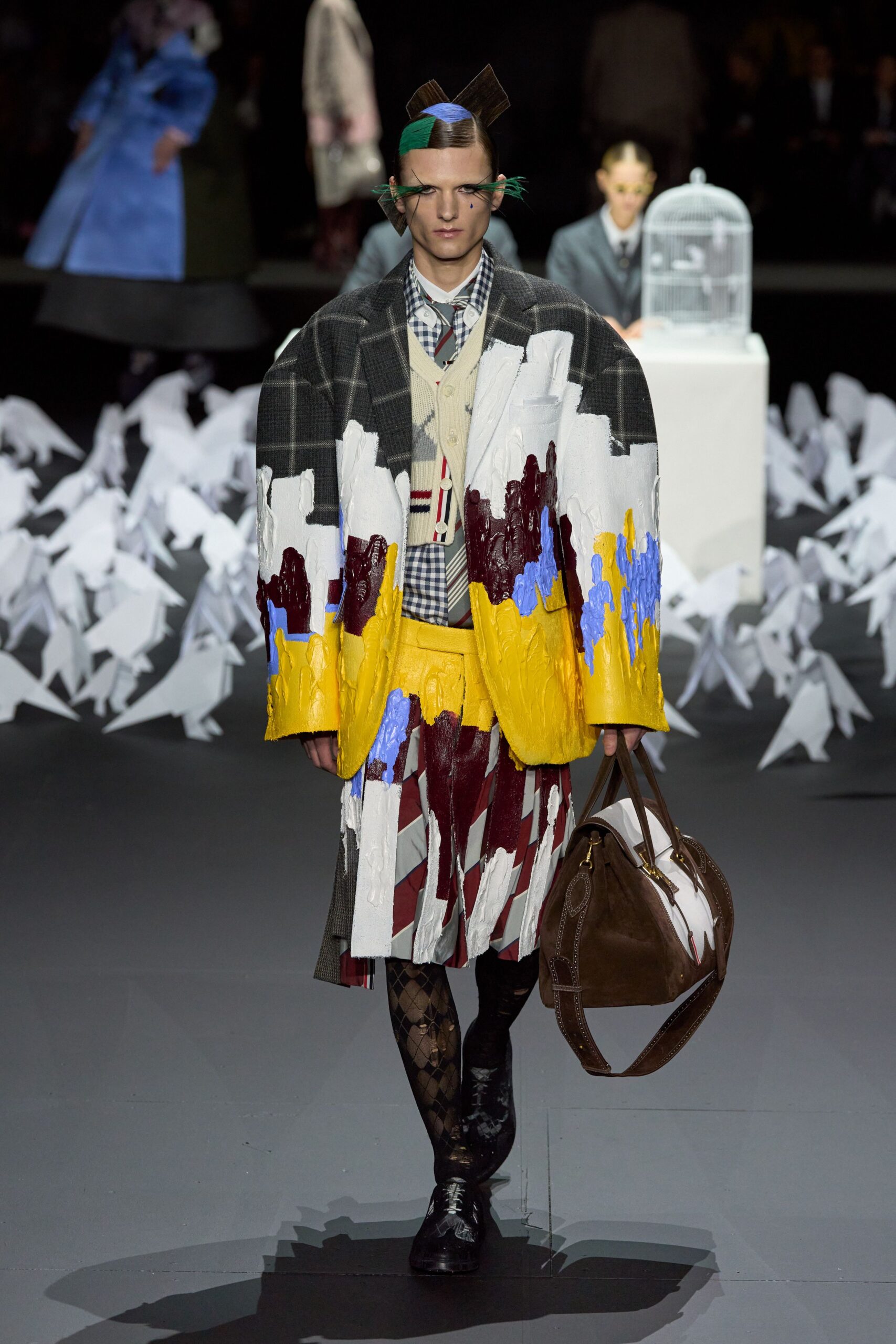 multi-colored relaxed coat