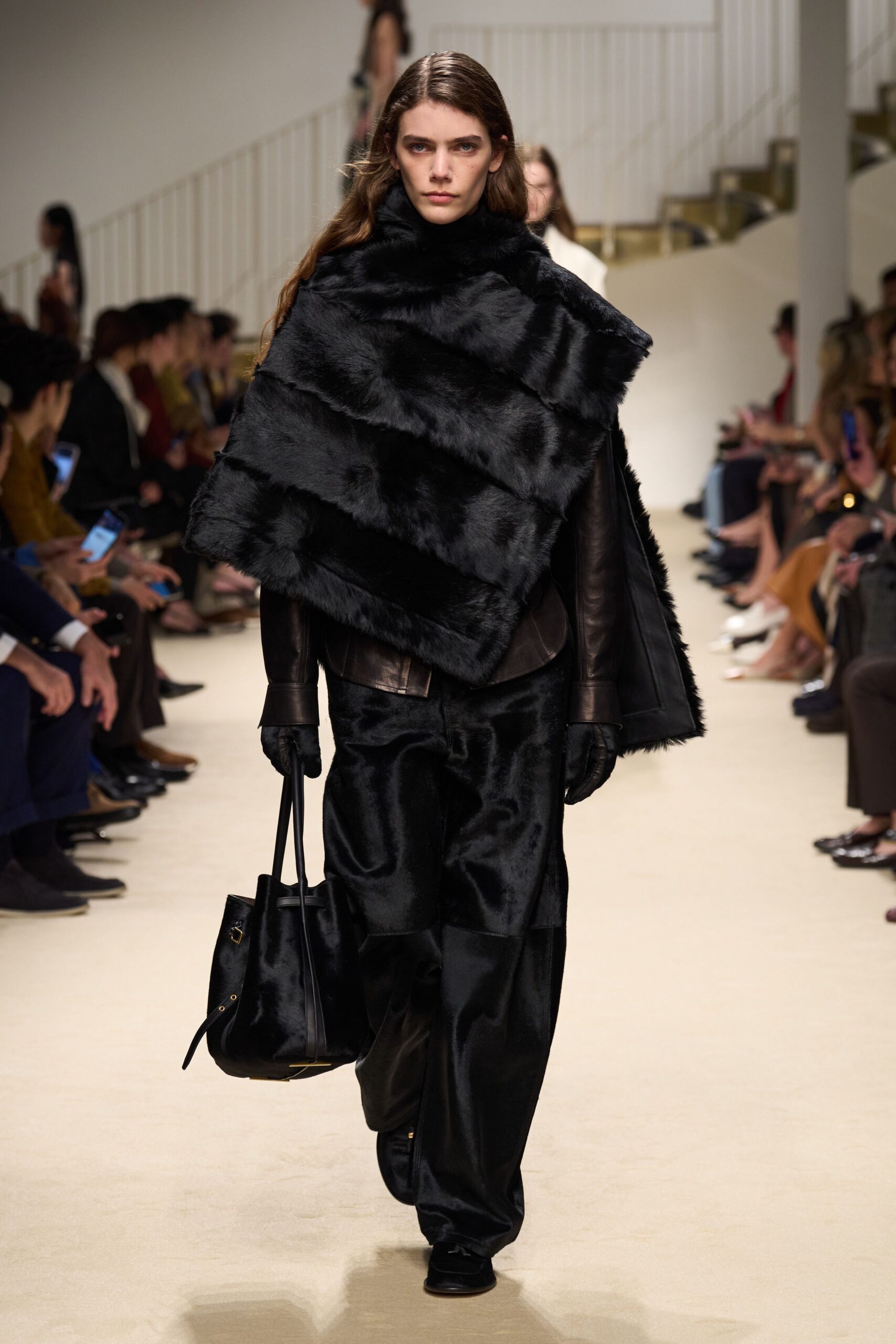 black leather fitted jacket