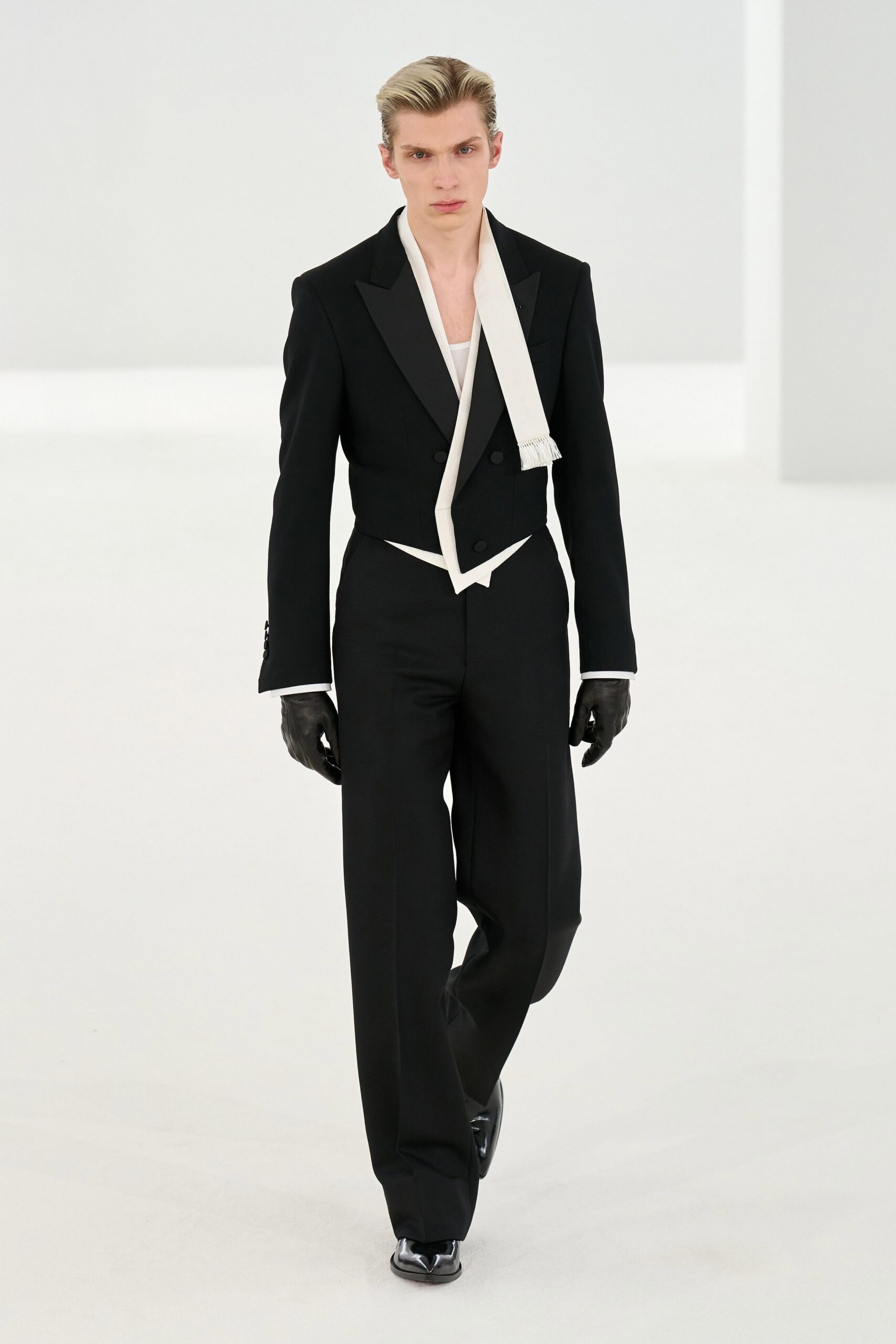 white silk scarf