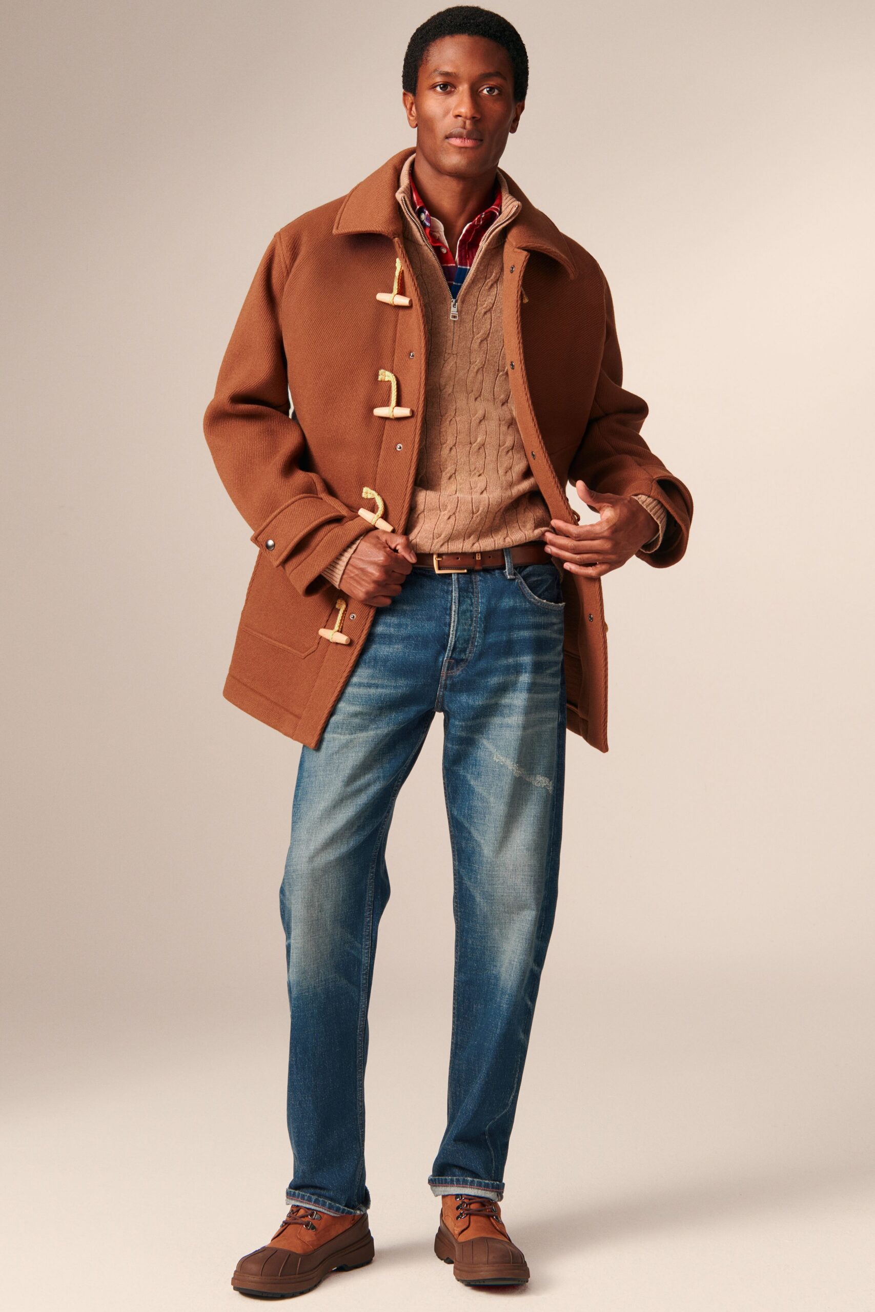 blue denim slim straight-leg jeans