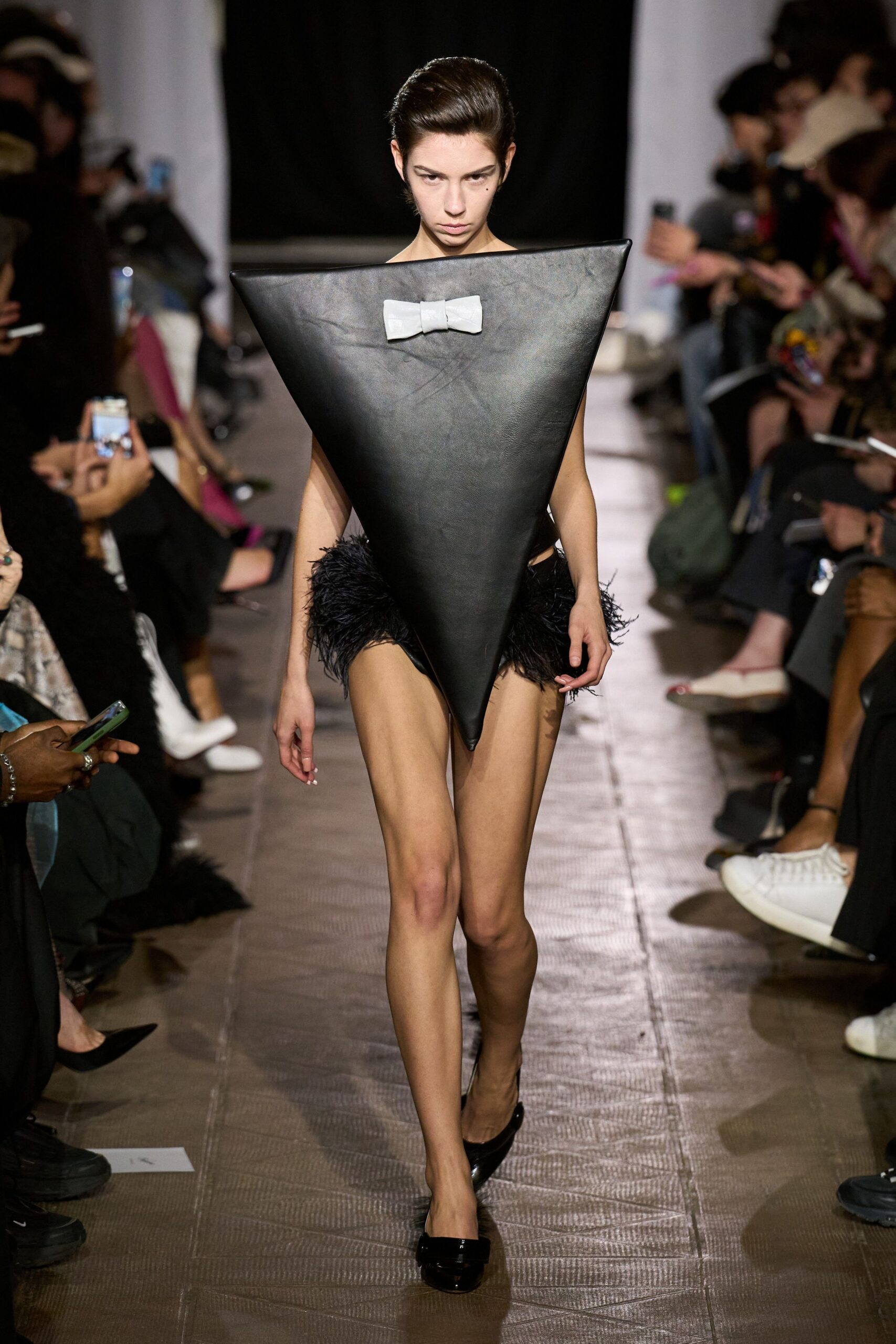 black leather sleeveless asymmetric fitted mini dress
