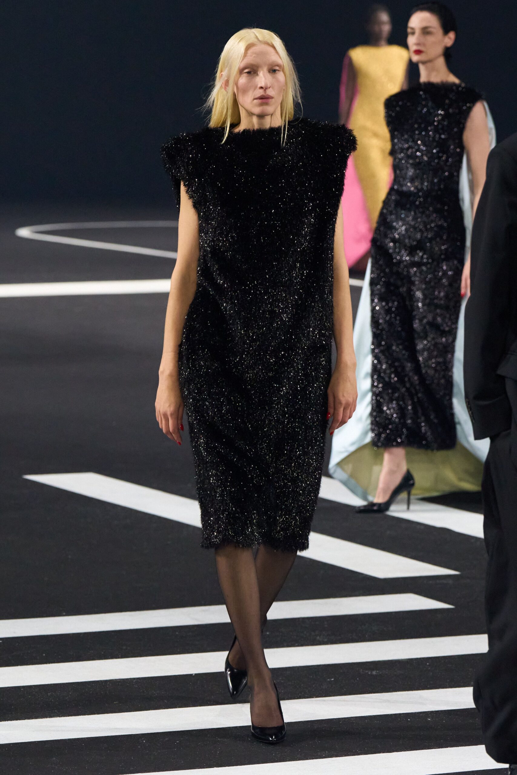 black velvet midi dress