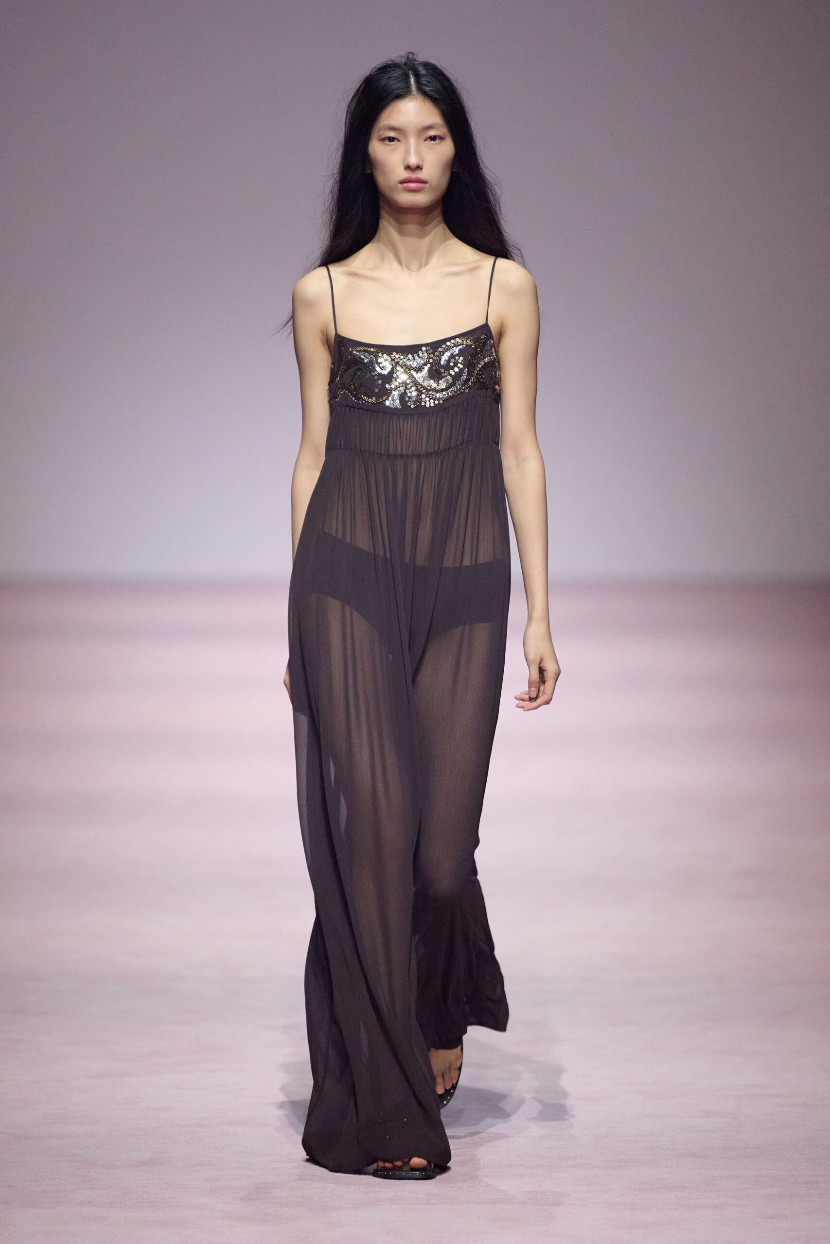 black sheer maxi dress