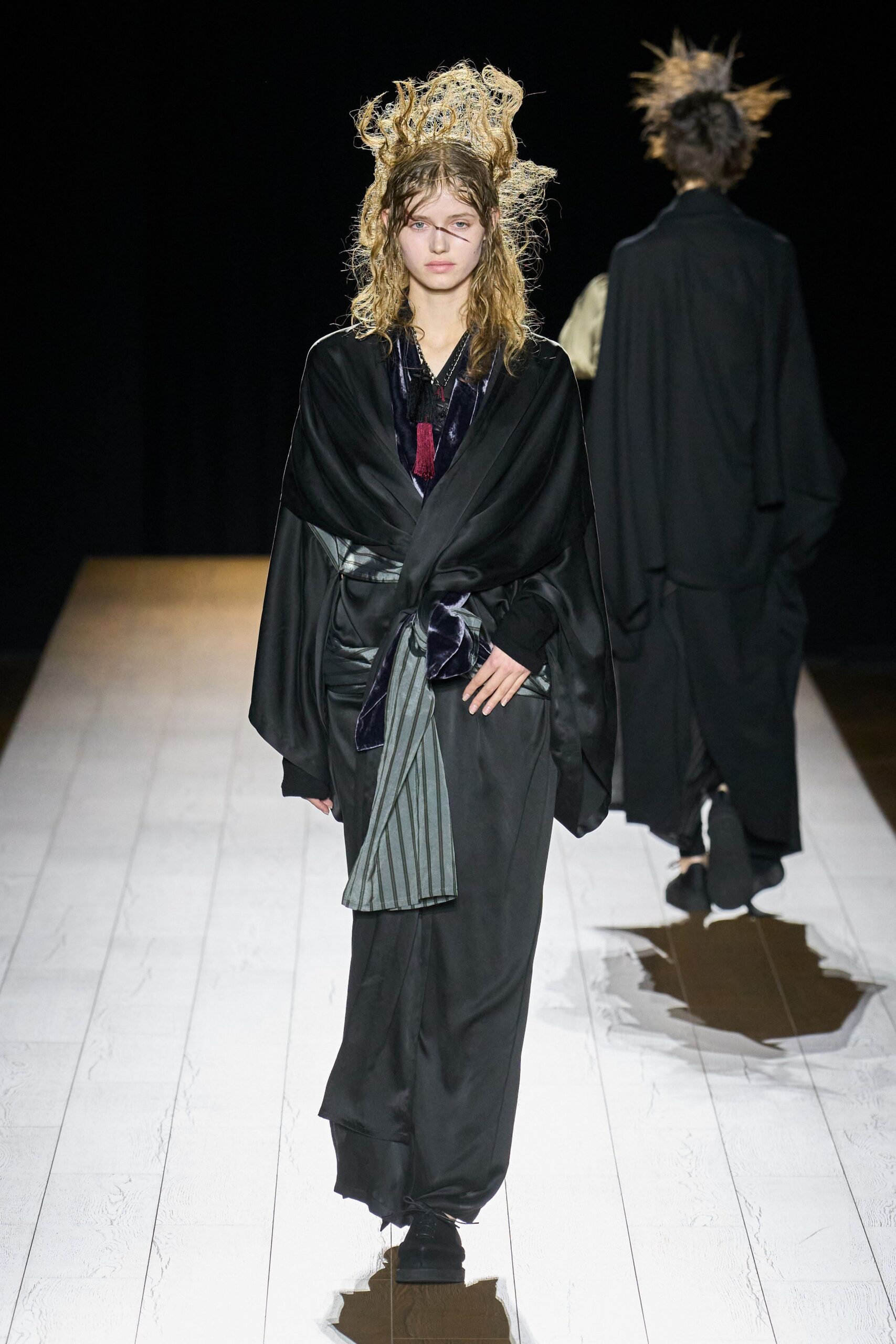 black silk relaxed maxi dress
