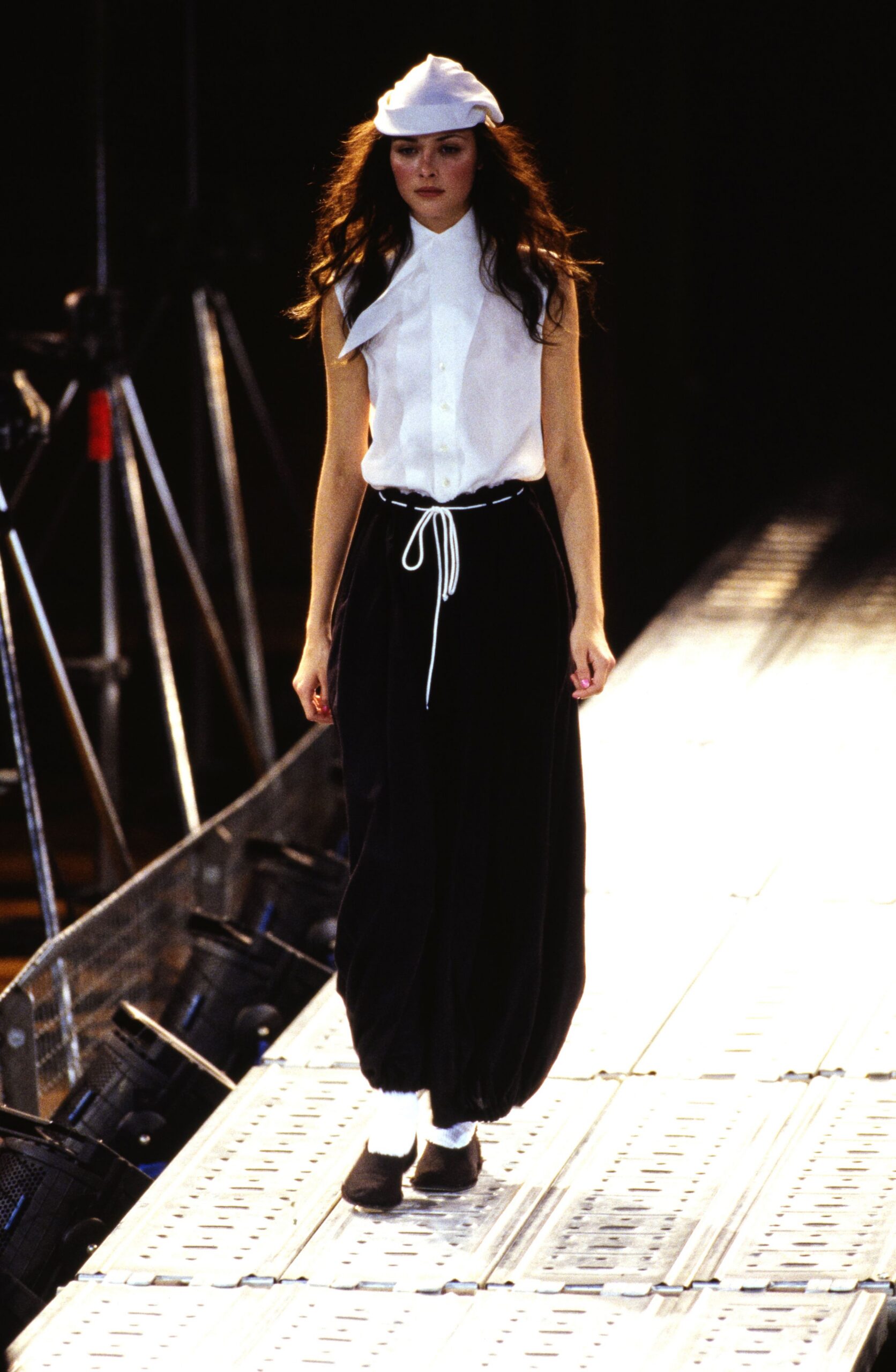 white shirt black pants outfit